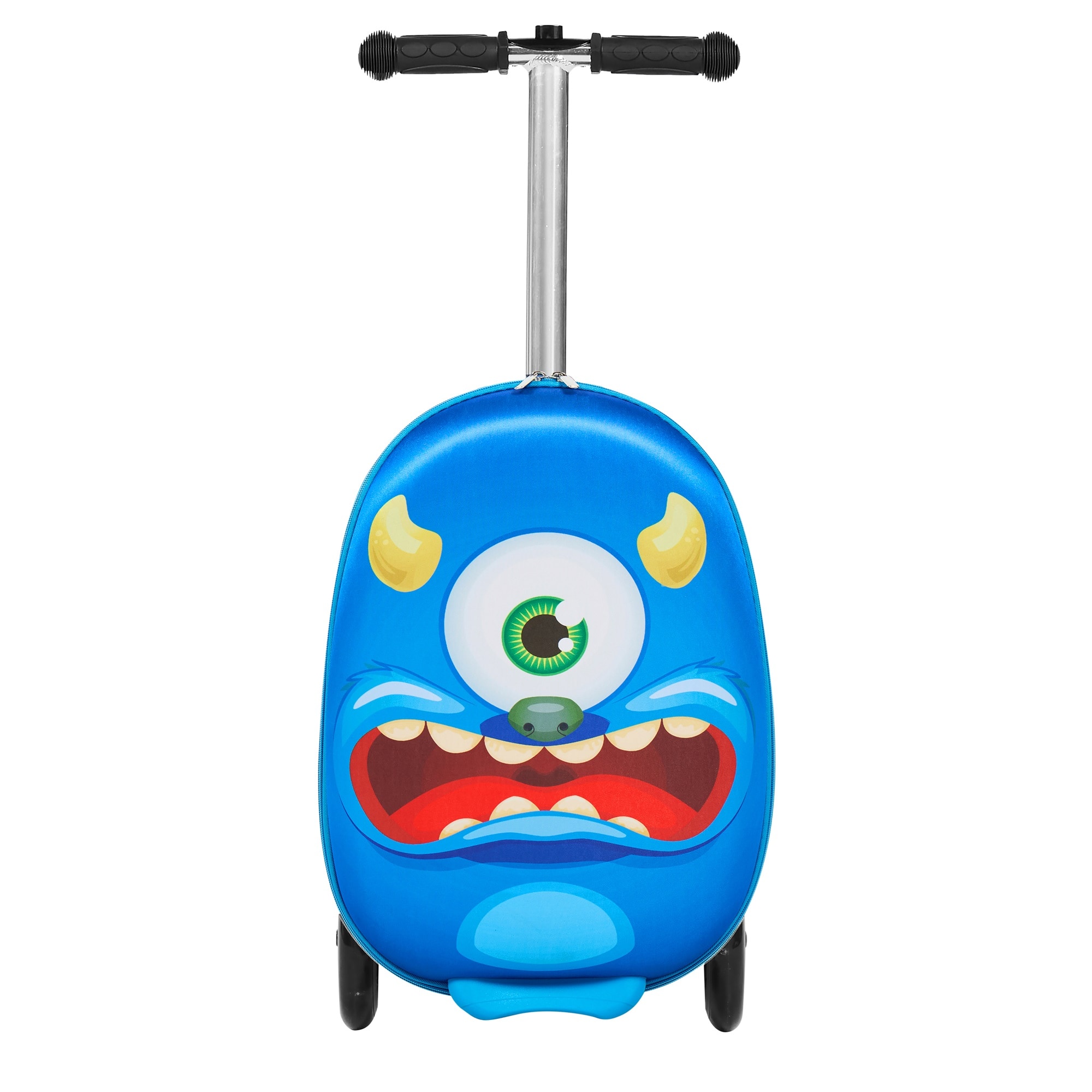 GO POWER BIKE KLG1B Gopowerbike Govoyage 3-wheel Kids Luggage Scooter with Light-up Wheels Blue