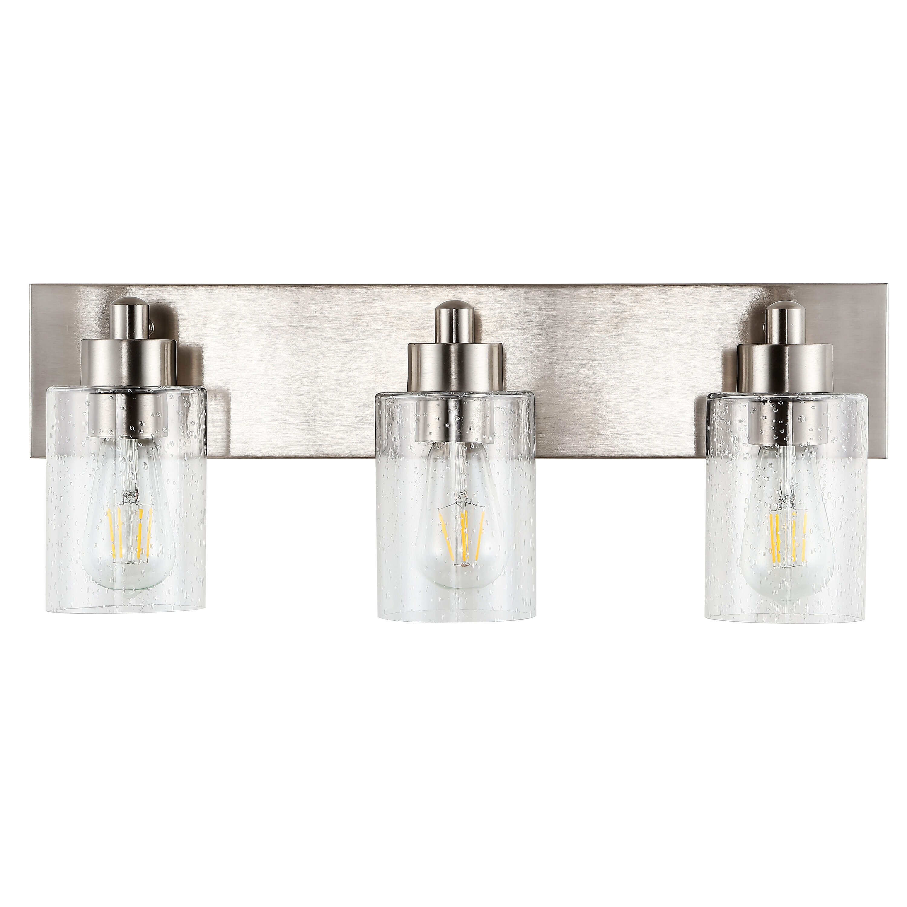 Irving 22" Nickel 3-Light Cylinder Vanity Light