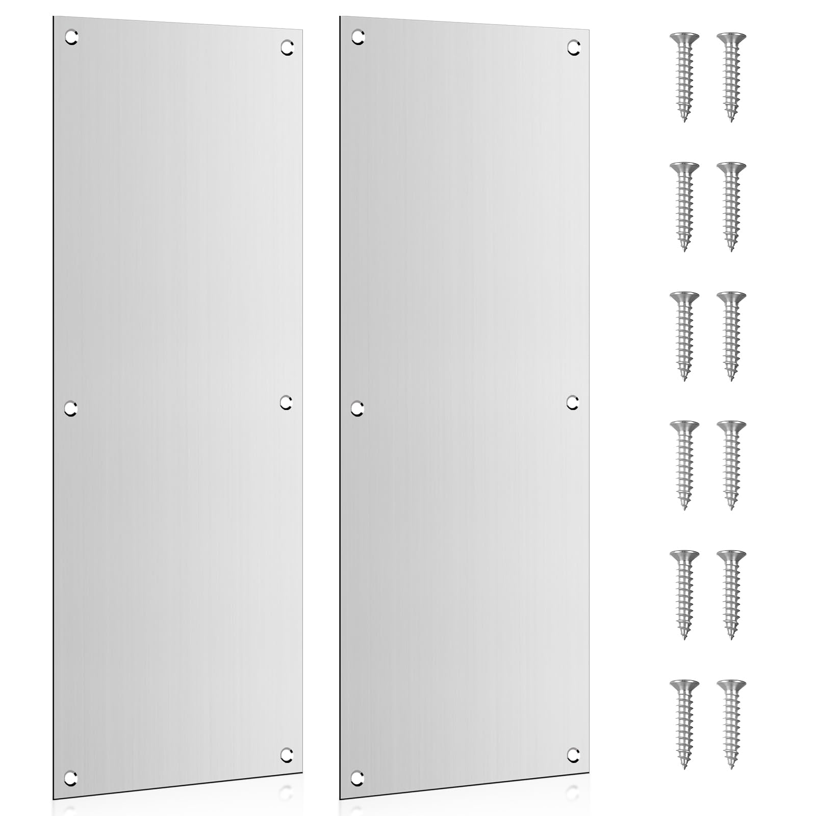 SenQWFa Door Push Plate 16x6 Stainless Steel Door Kick Plate with ...