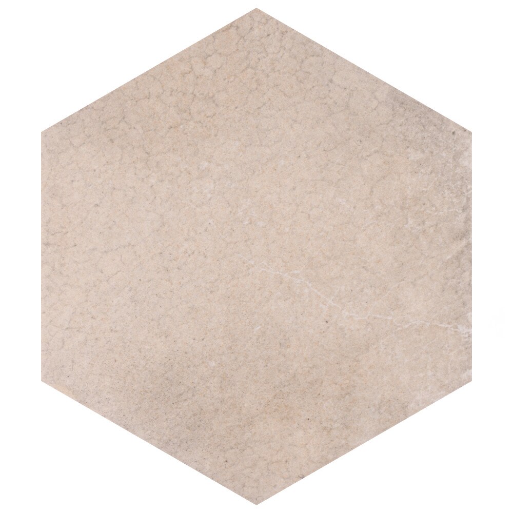 Affinity Tile S1FEQ8HTXRS Sample- Heritage Hex Rose 7-in x 7-in Matte Porcelain Stone Look Hexagon Floor and Wall Tile