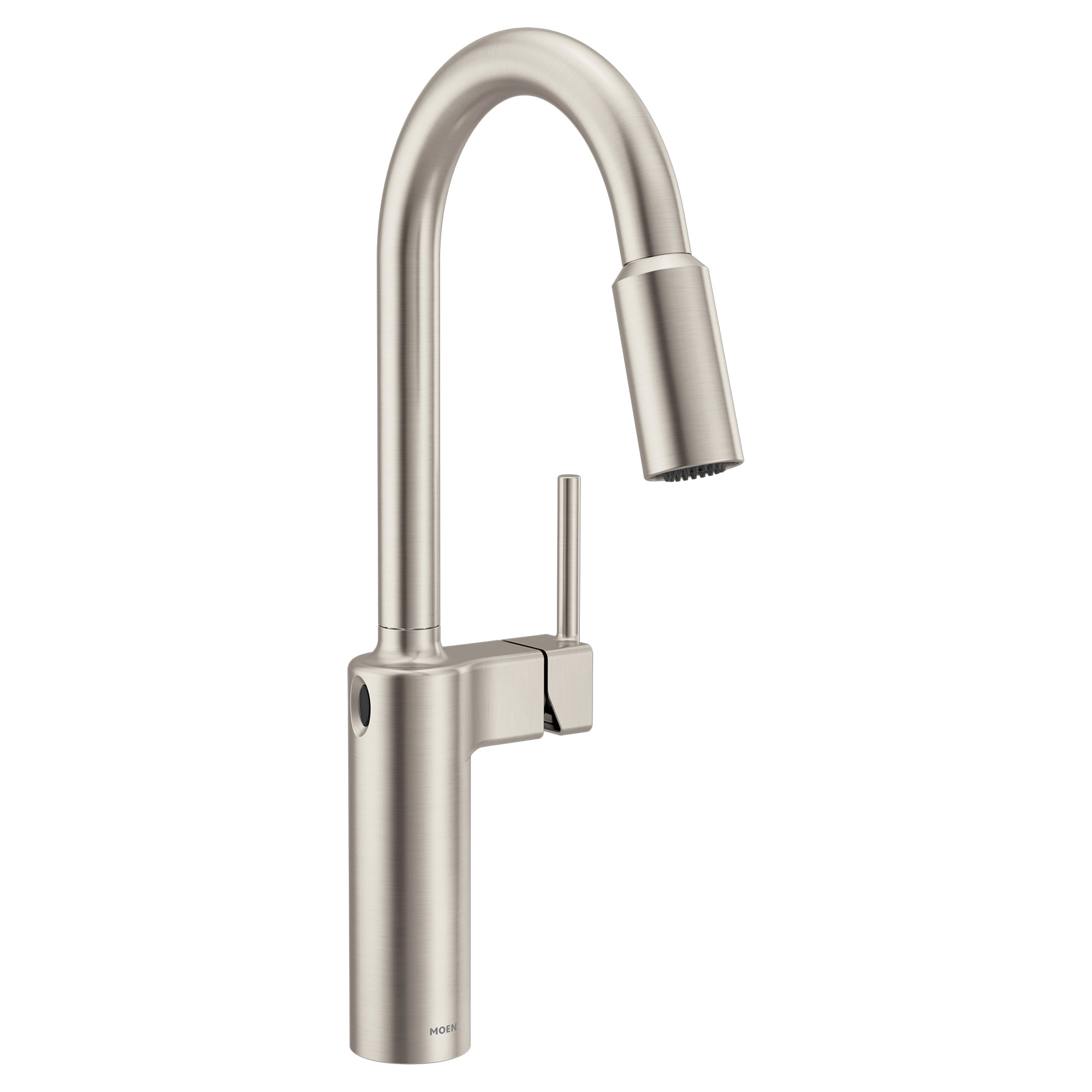 Moen 87463EWSRS Inara Spot Resist Stainless Single Handle Deck-mount Pull-down Kitchen Faucet with Sprayer (Includes Deck Plate)
