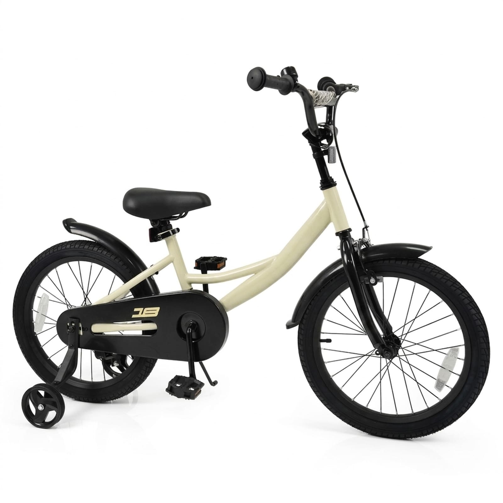 SUGIFT 18-in Kids Sport Bicycle with Removable Training Wheels Adjustable Handlebar Dual Brakes for Ages 3-8 #LW038SUGHY537