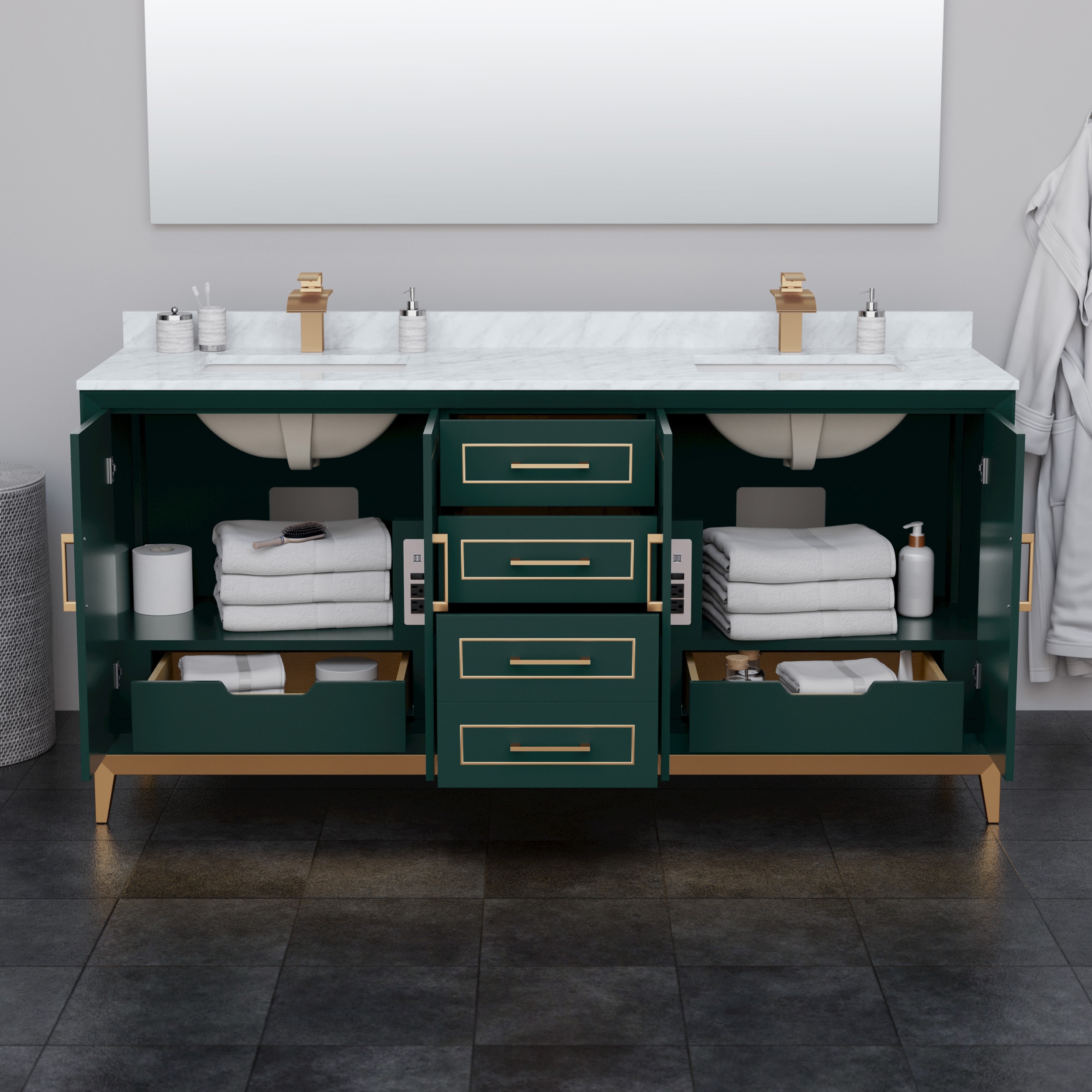 Wyndham Collection WCH515172DGSCXSXXMXX vanities - View #3