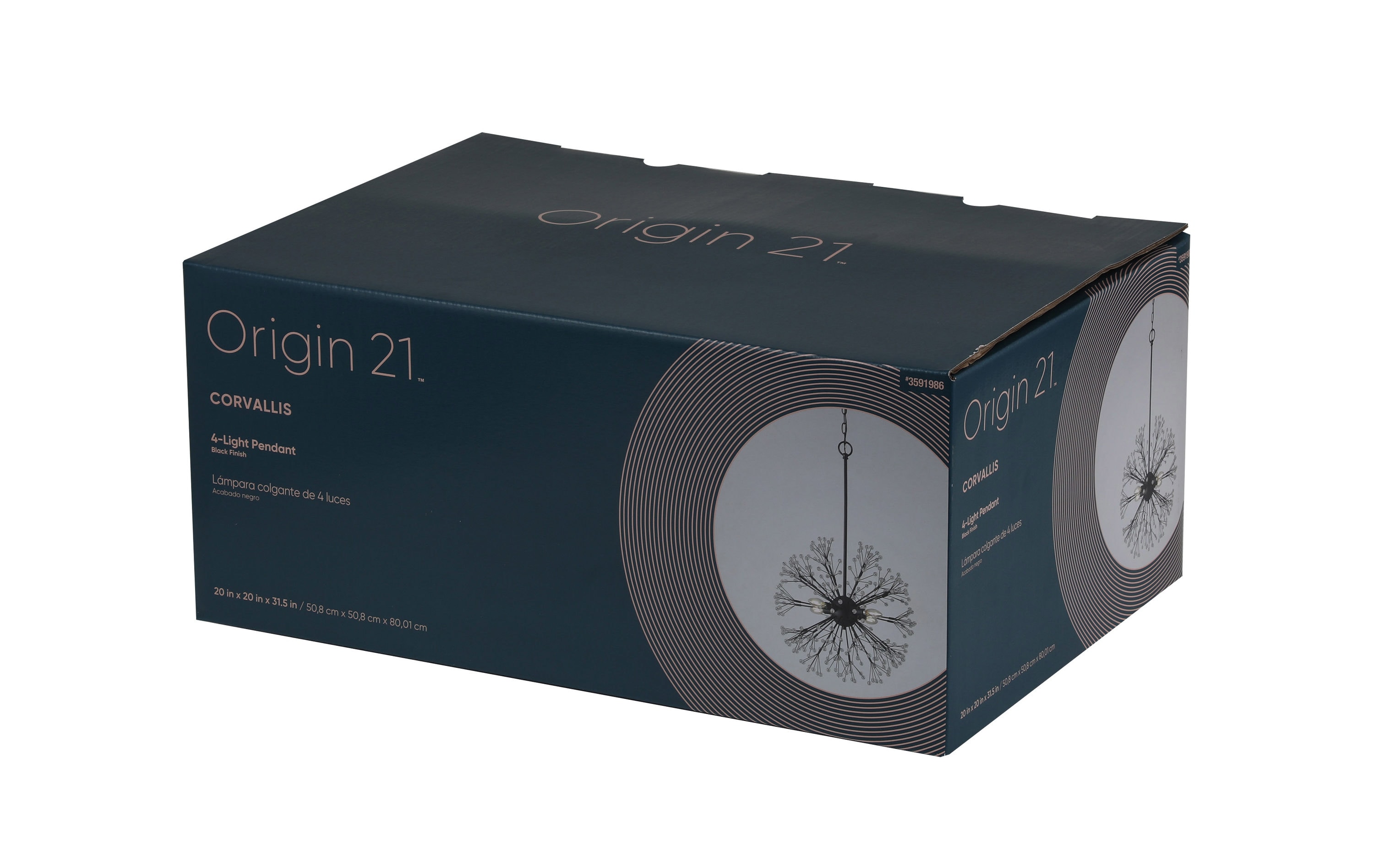 Origin 21 Corvallis 4-Light Black Modern/Contemporary Globe