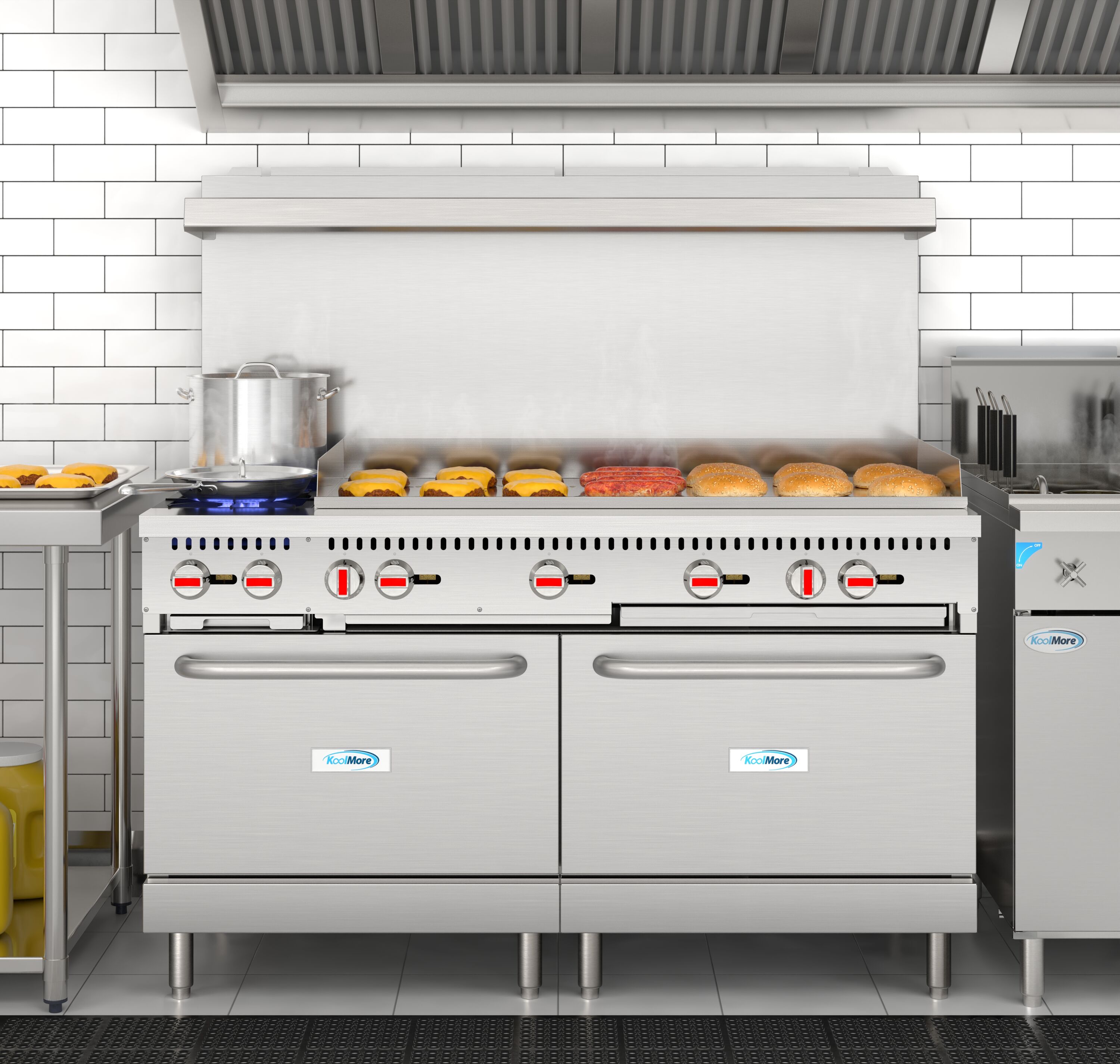 KoolMore LOW-KM-CRG482-NG Double-Oven-Gas-Ranges - View #2
