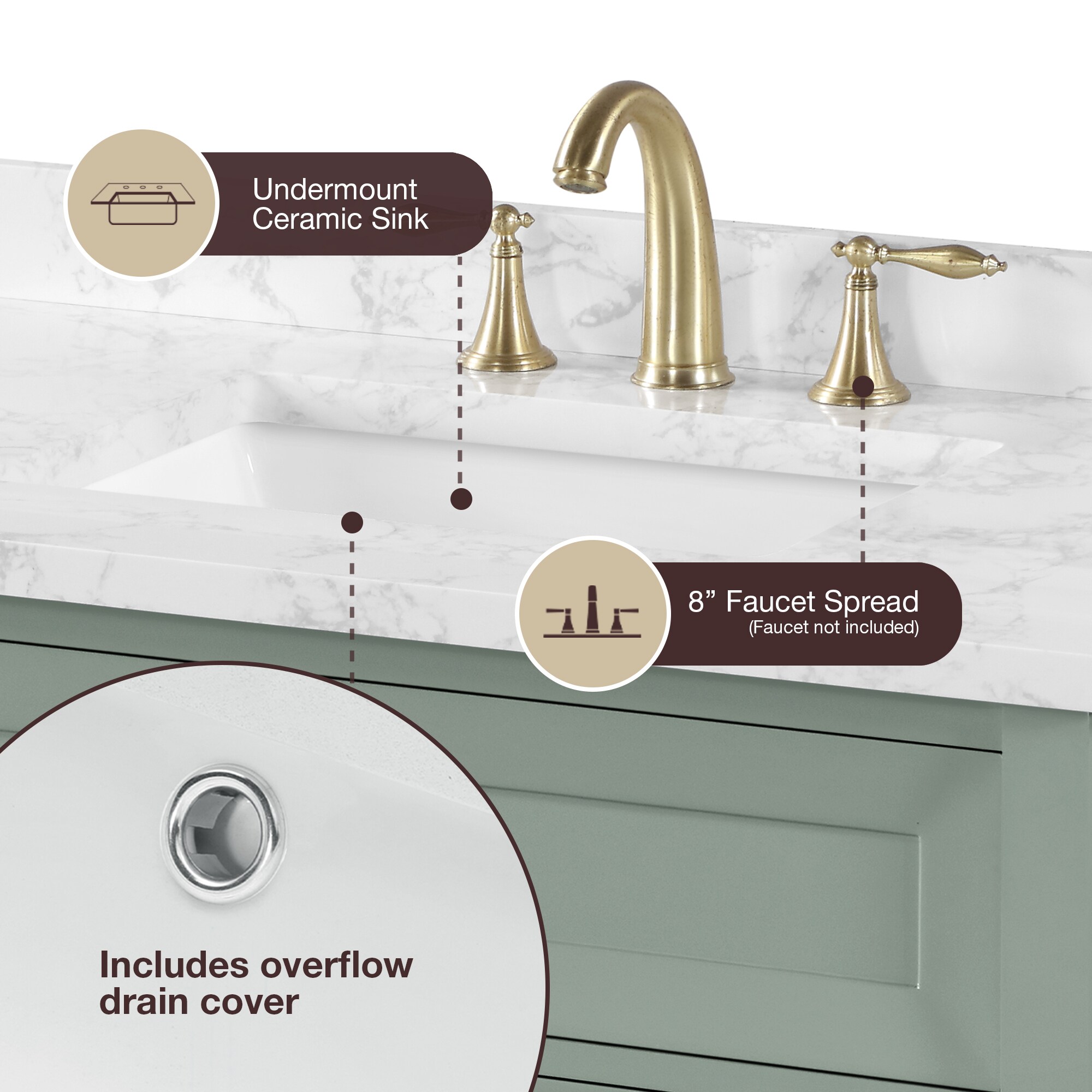allen + roth LANCASHIRE 36SG Bath-Vanity-Combo - View #6