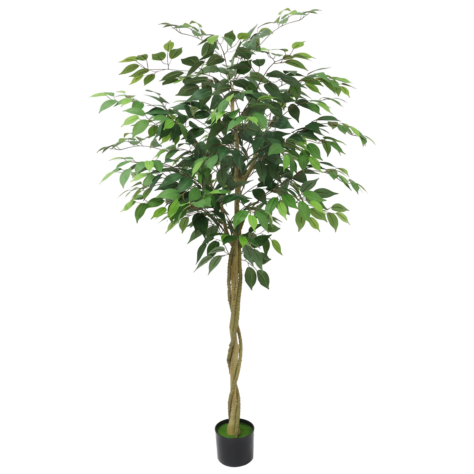 Der Rose PHO-16DIWJHC-HF2 Trees Artificial Indoor 5 FT Fake Banyan Trees  Artificial Plants With Silk Leaves and PE Trunks  Faux Banyan Trees for Home Office Decor