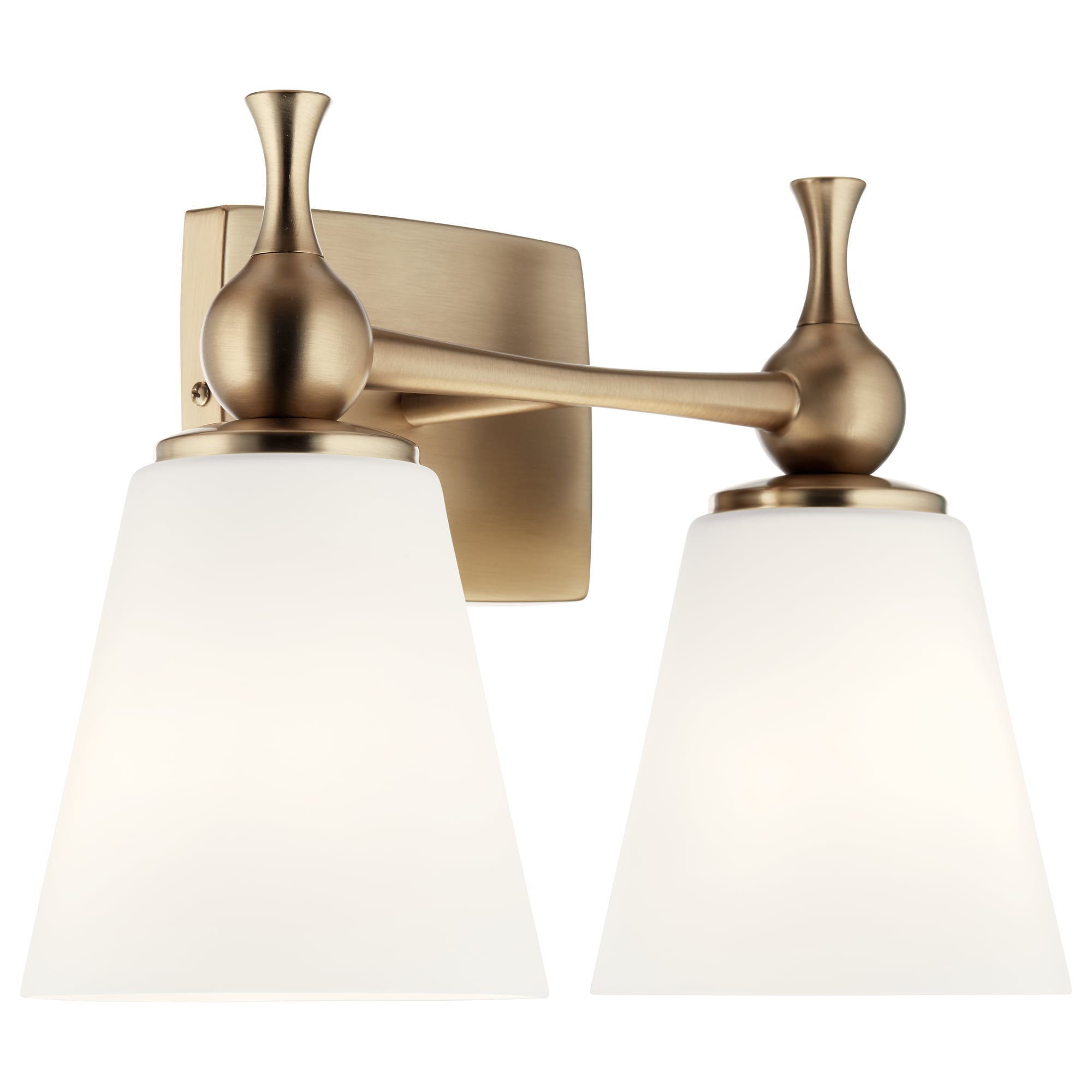Kichler 55091CPZ Cosabella 15-in 2 -Light Gold Modern/contemporary Vanity light