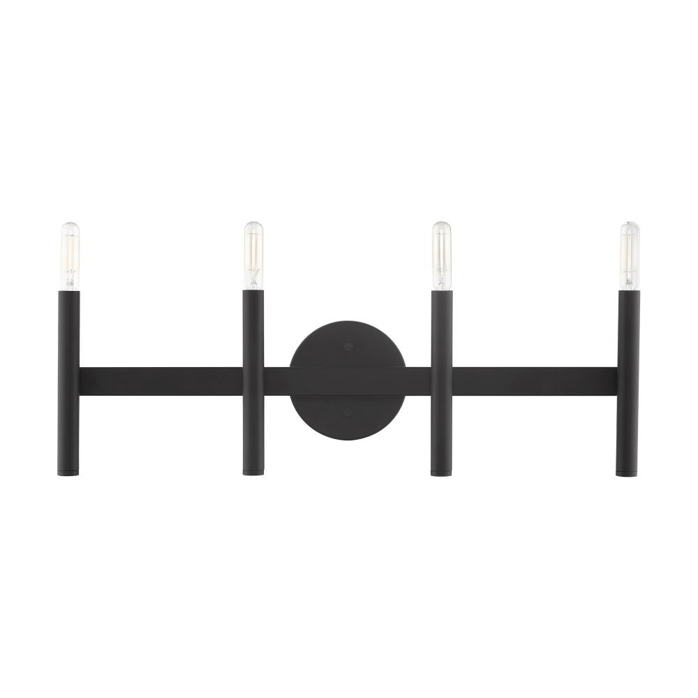 Copenhagen Black Steel 4-Light Dimmable Vanity Sconce