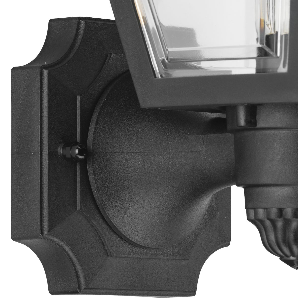 Black Energy Star Outdoor Wall Lantern with Clear Acrylic Panels