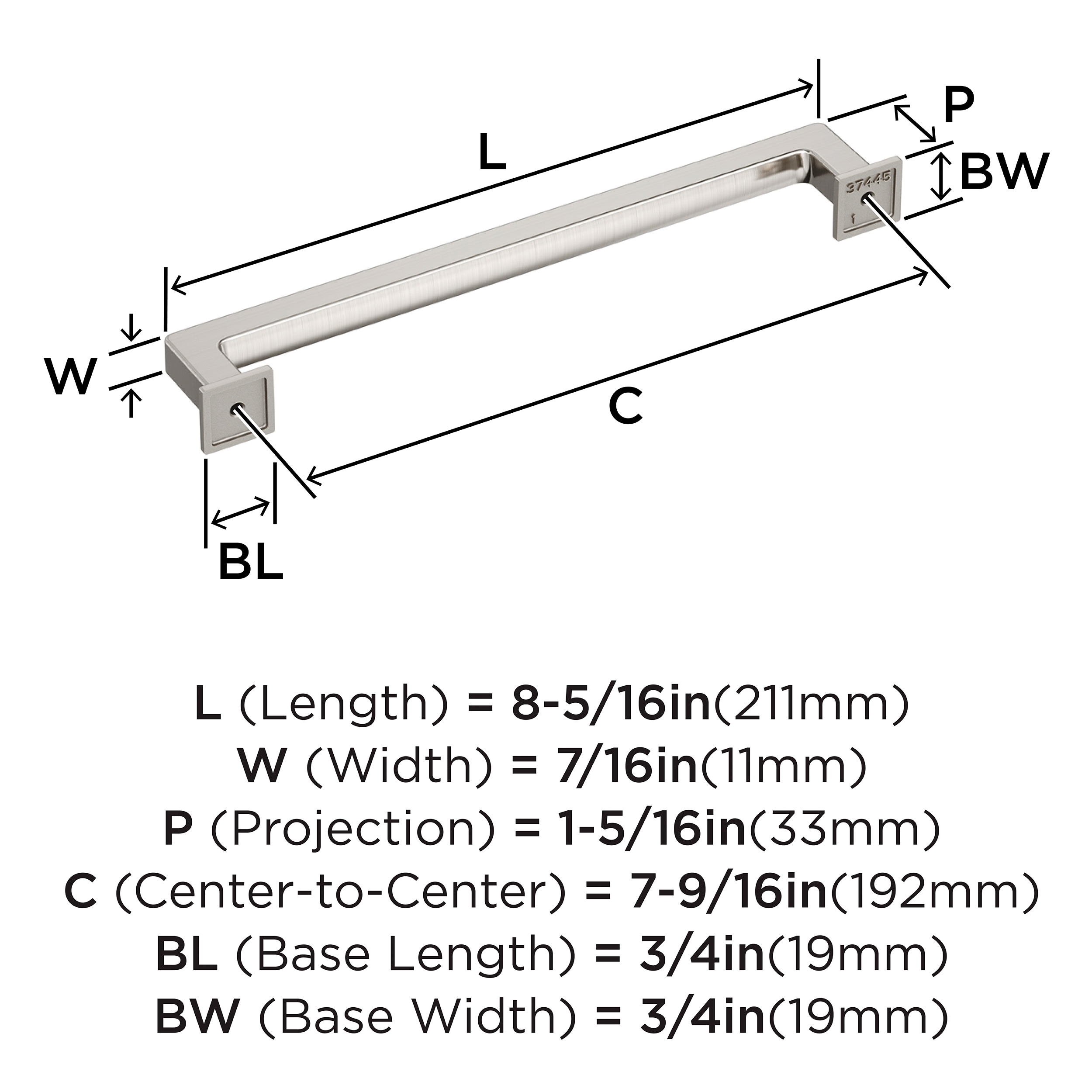 Amerock BP37445G10 Cabinet-Pulls - View #4
