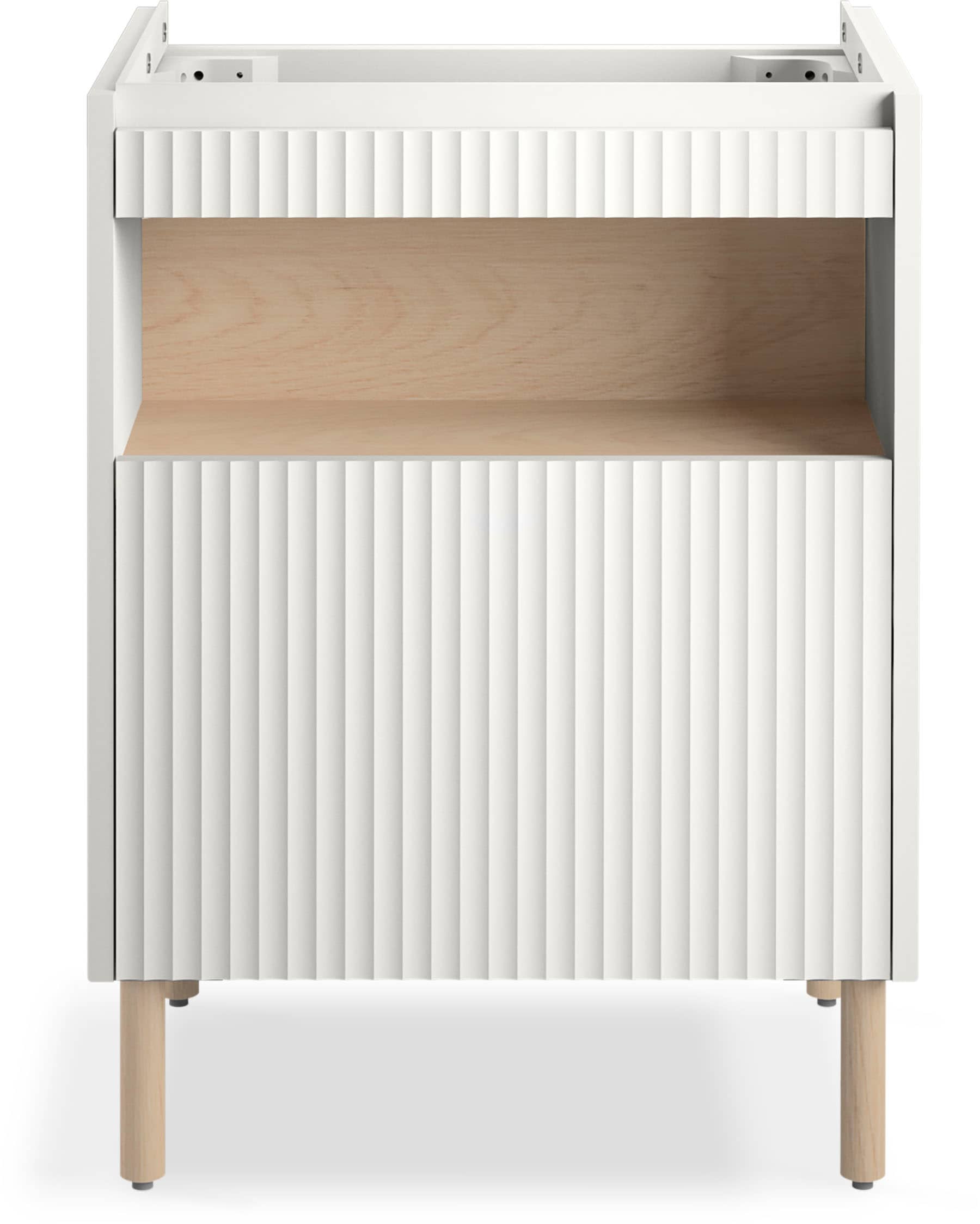 White 22-3/4" Wall-Hung Bathroom Vanity Cabinet