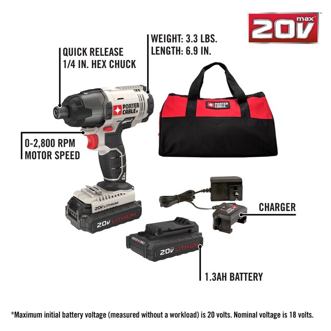 PORTER-CABLE 20-Volt Max Variable Speed Drive Cordless Impact Wrench PORTER-CABLE 20-Volt Max Variable Speed Drive Cordless Impact Wrench