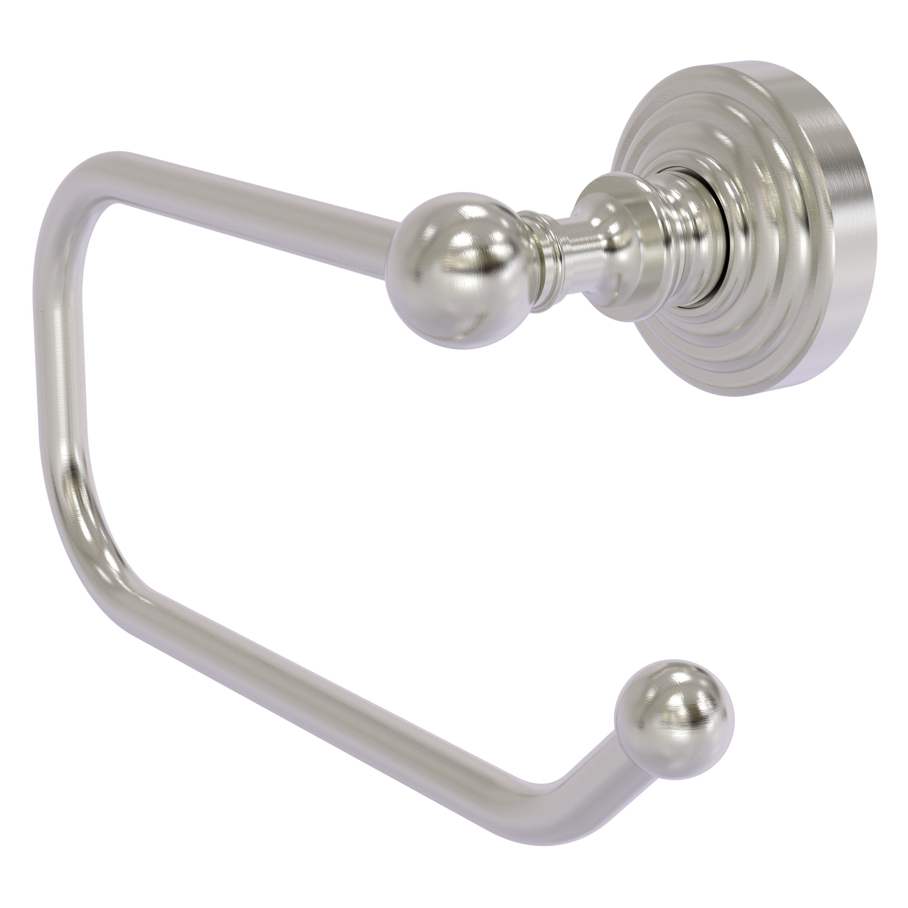 Allied Brass WP-24E-SN Waverly Place Satin Nickel Wall mount Single post Toilet Paper Holder 1 -Rolls