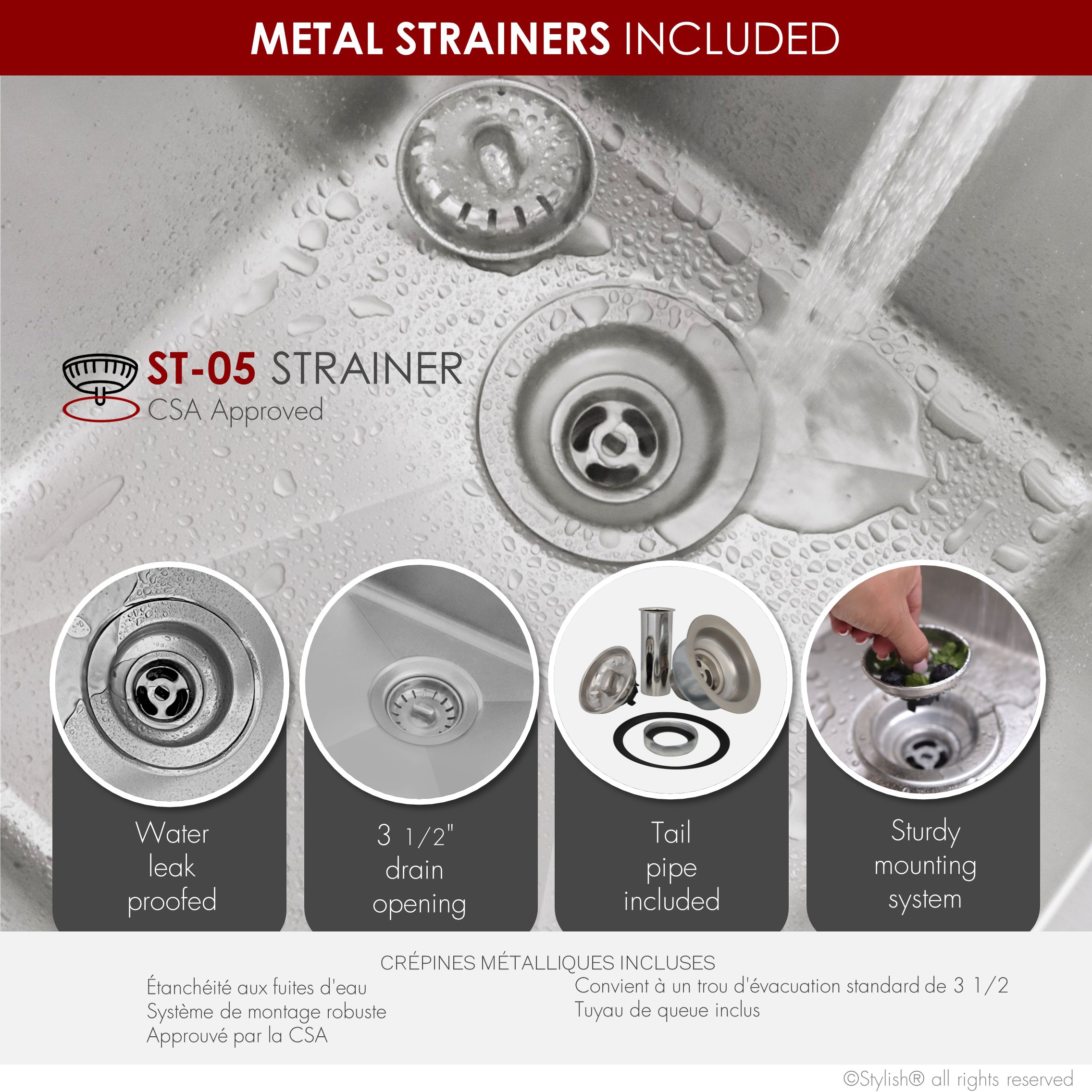 Stylish S-401G1 Kitchen-Sinks - View #11