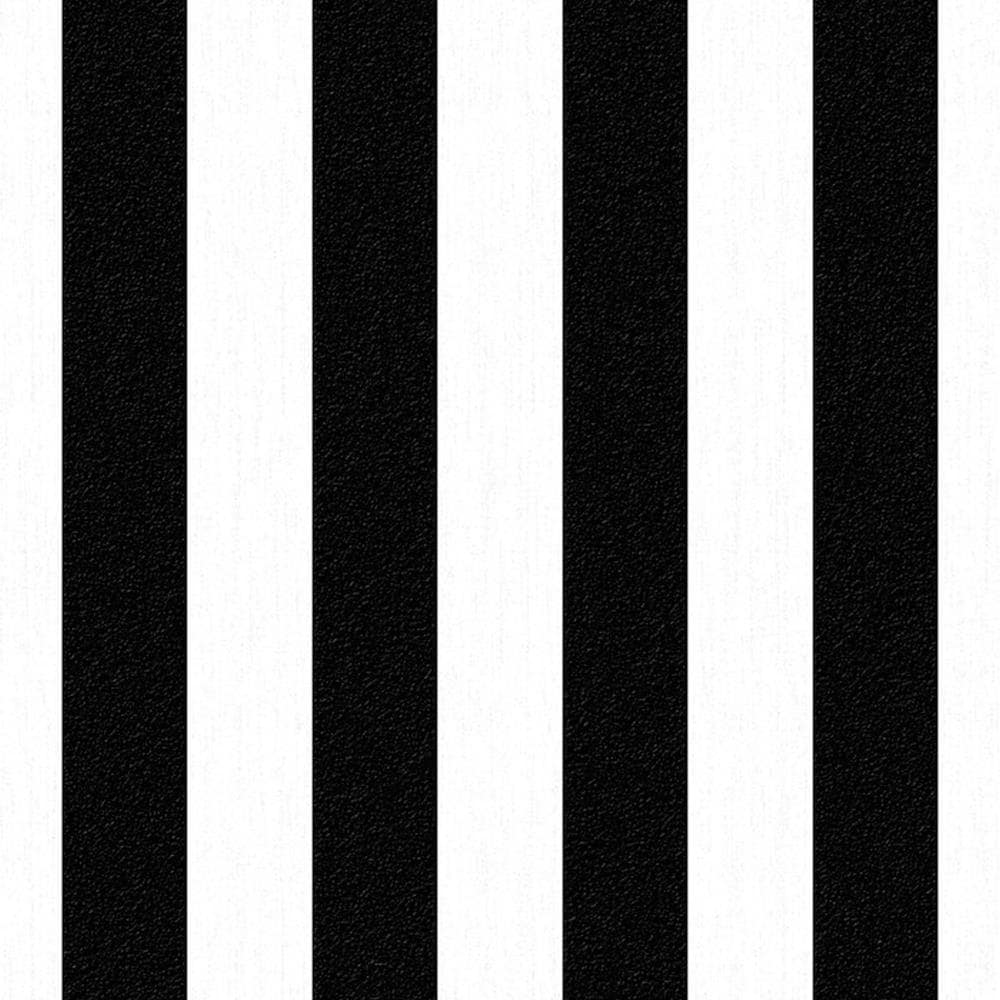 Graham & Brown Julien Macdonald 56-sq ft Black/White Vinyl Textured Stripes  Wallpaper in the Wallpaper department at 