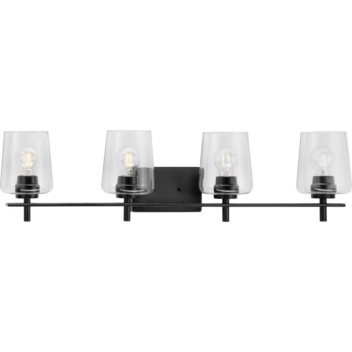 Progress Lighting P300363-31M Calais 34-in 4 -Light Matte Black Modern/contemporary Vanity light