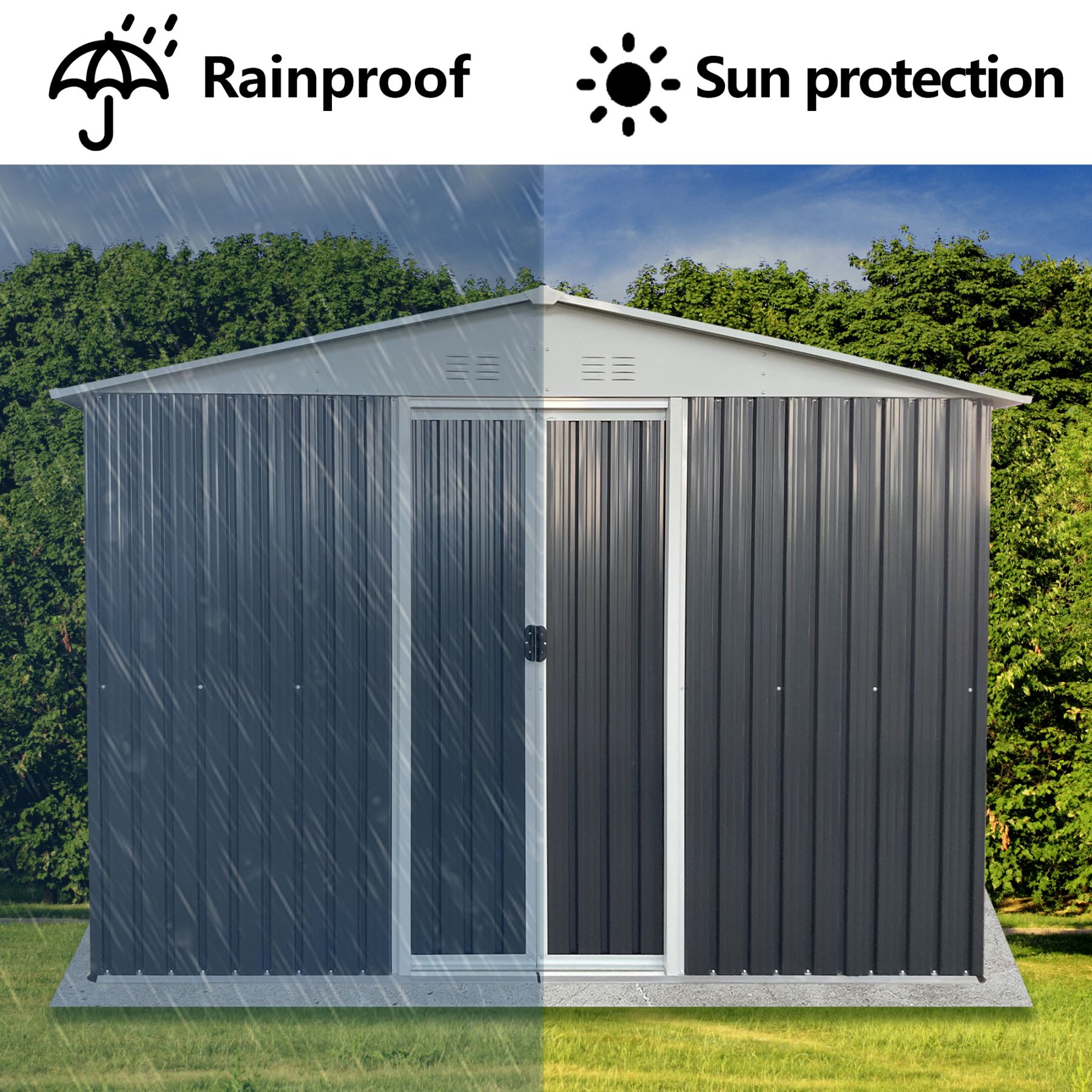 Blisstyle 23338FB1A9 Metal-Storage-Buildings-Sheds - View #4