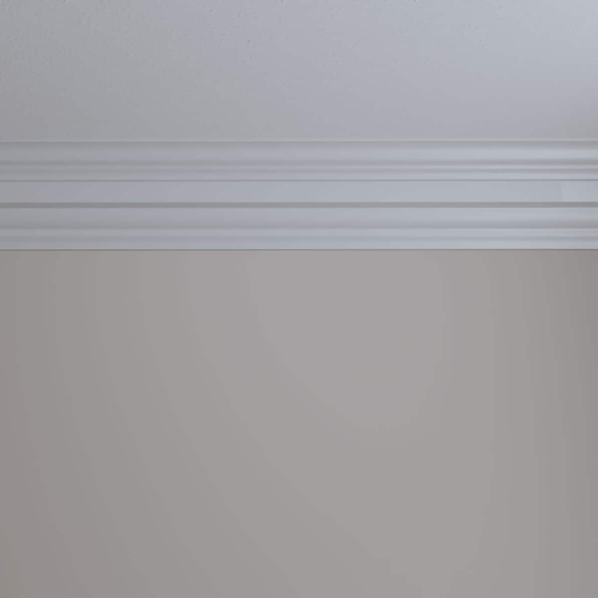 Alexa Smooth White Polyurethane Crown Moulding 94.5"