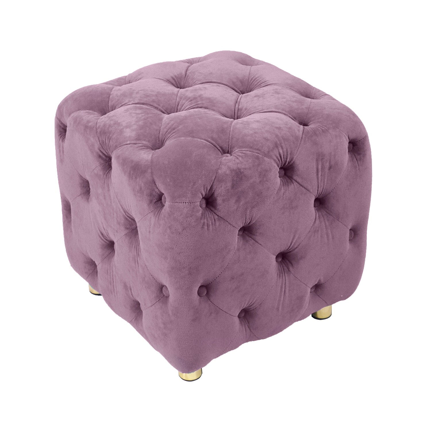 Bybafun YA6100082 Modern Purple Velvet Ottoman
