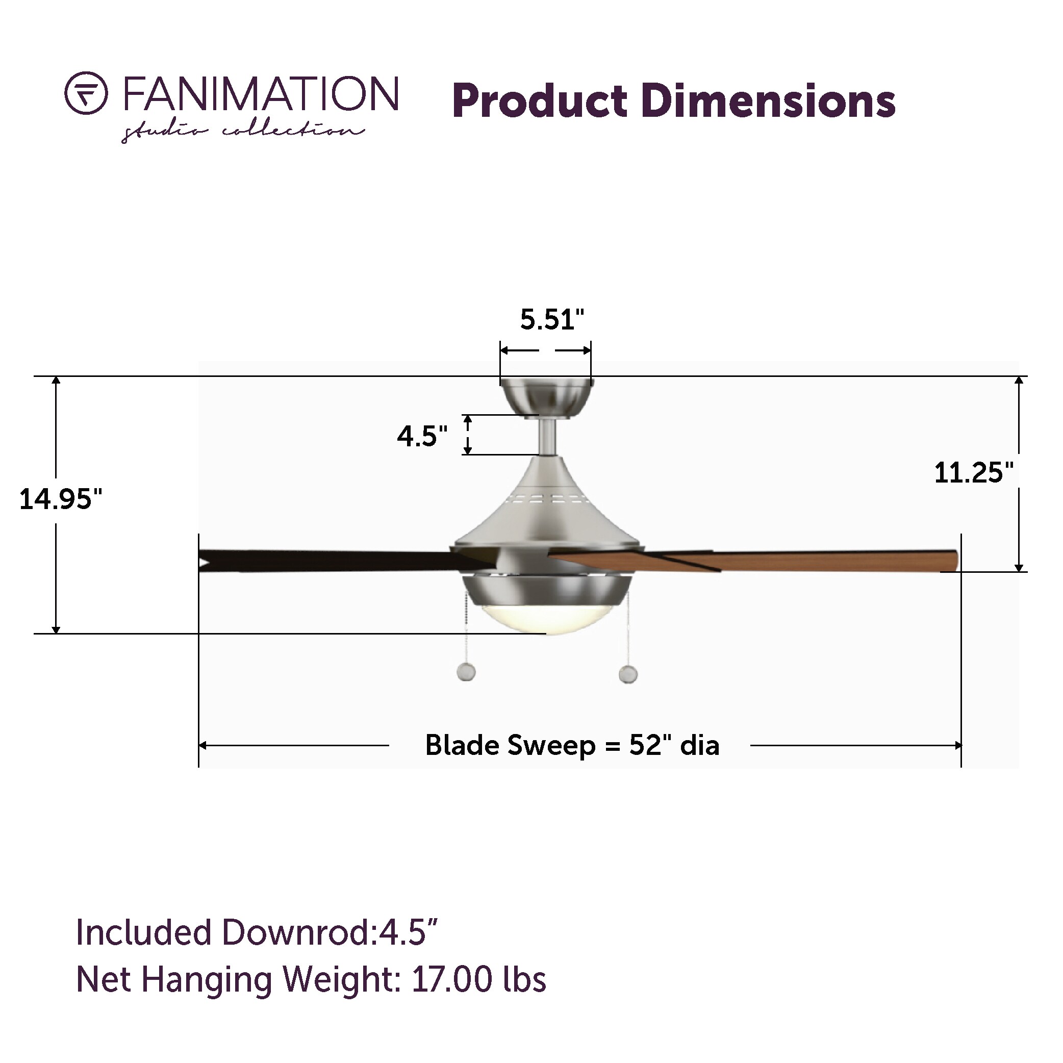Fanimation Studio Collection LP7654LBNCDW Ceiling-Fans - View #11