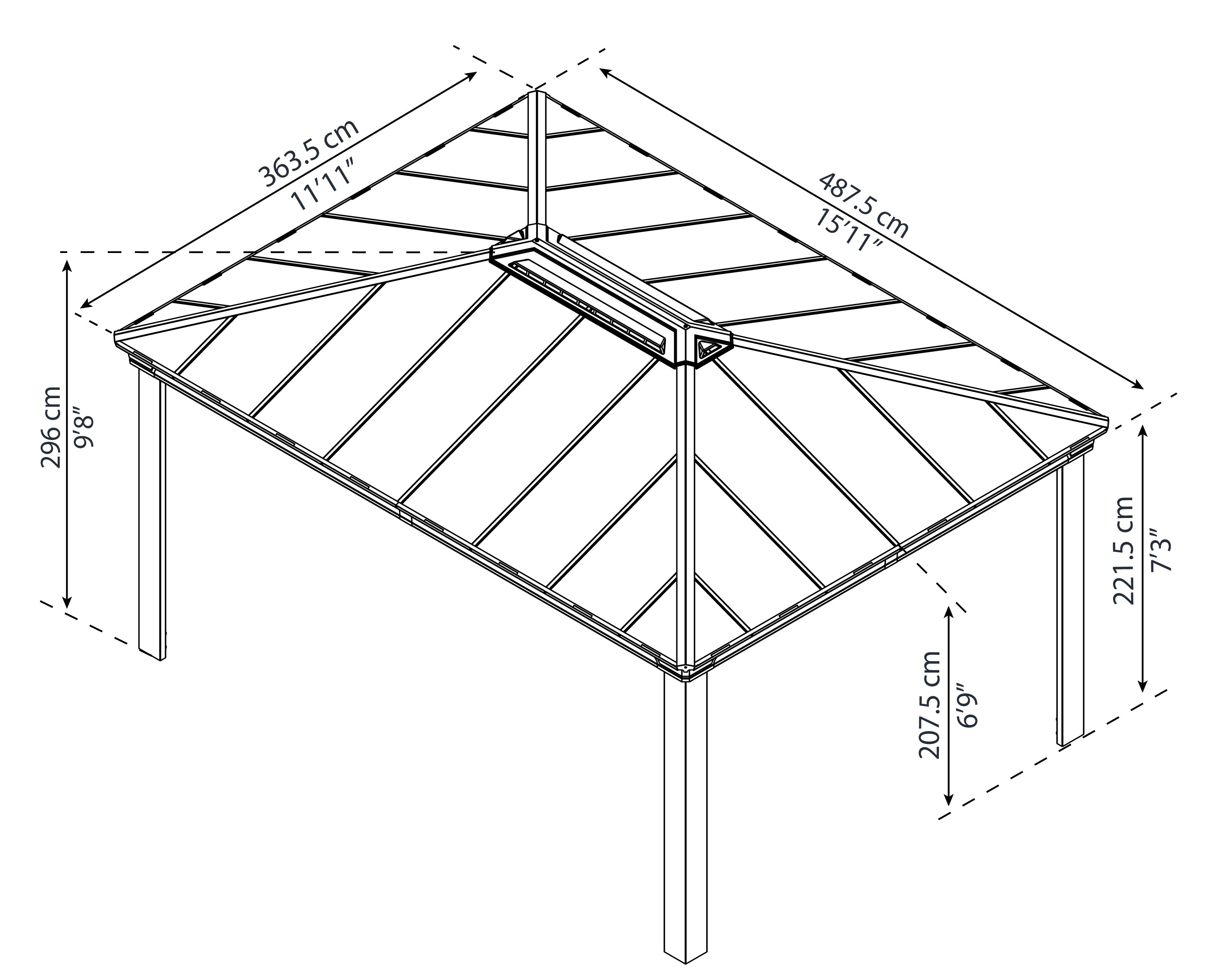 Canopia by Palram 706082 Wood-Resin-Gazebos - View #3