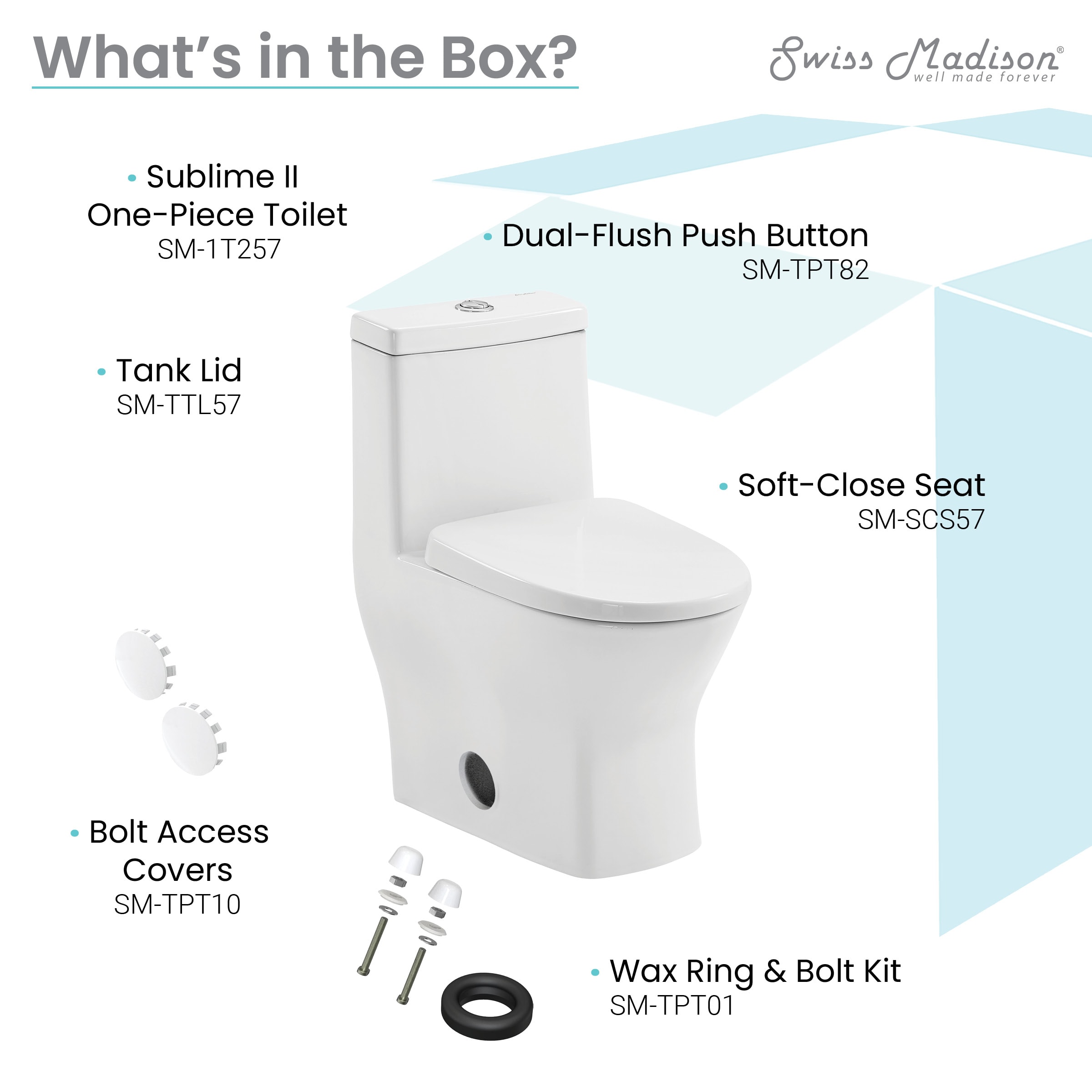 Swiss Madison Sublime II 2-piece 0.8/1.28 GPF Dual Flush Round Toilet in  Glossy White, Seat Included SM-2T257 - The Home Depot