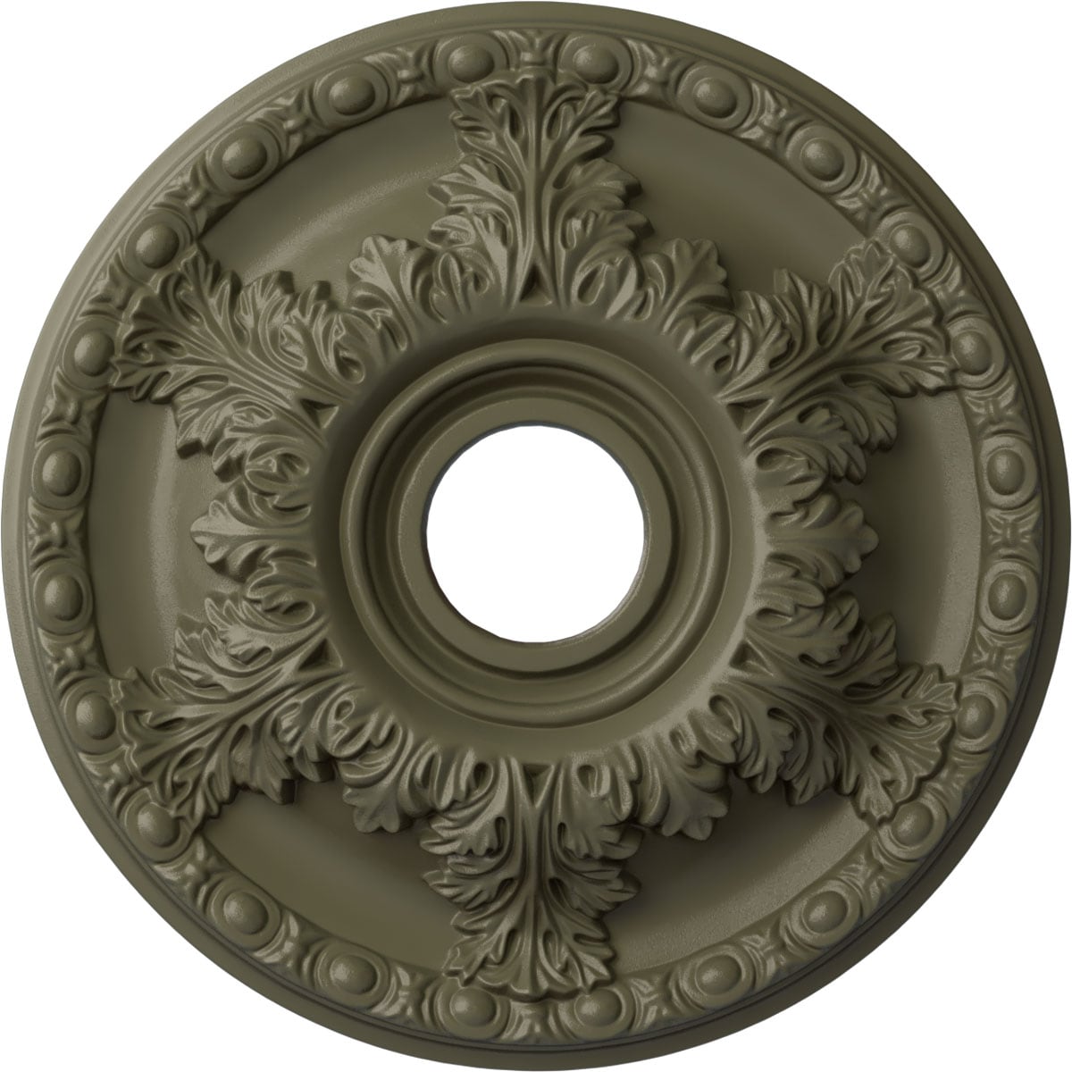 Ekena Millwork CM18GASSF Granada 18-in W x 18-in L Painted Spartan Stone Polyurethane Whole Ceiling Medallion