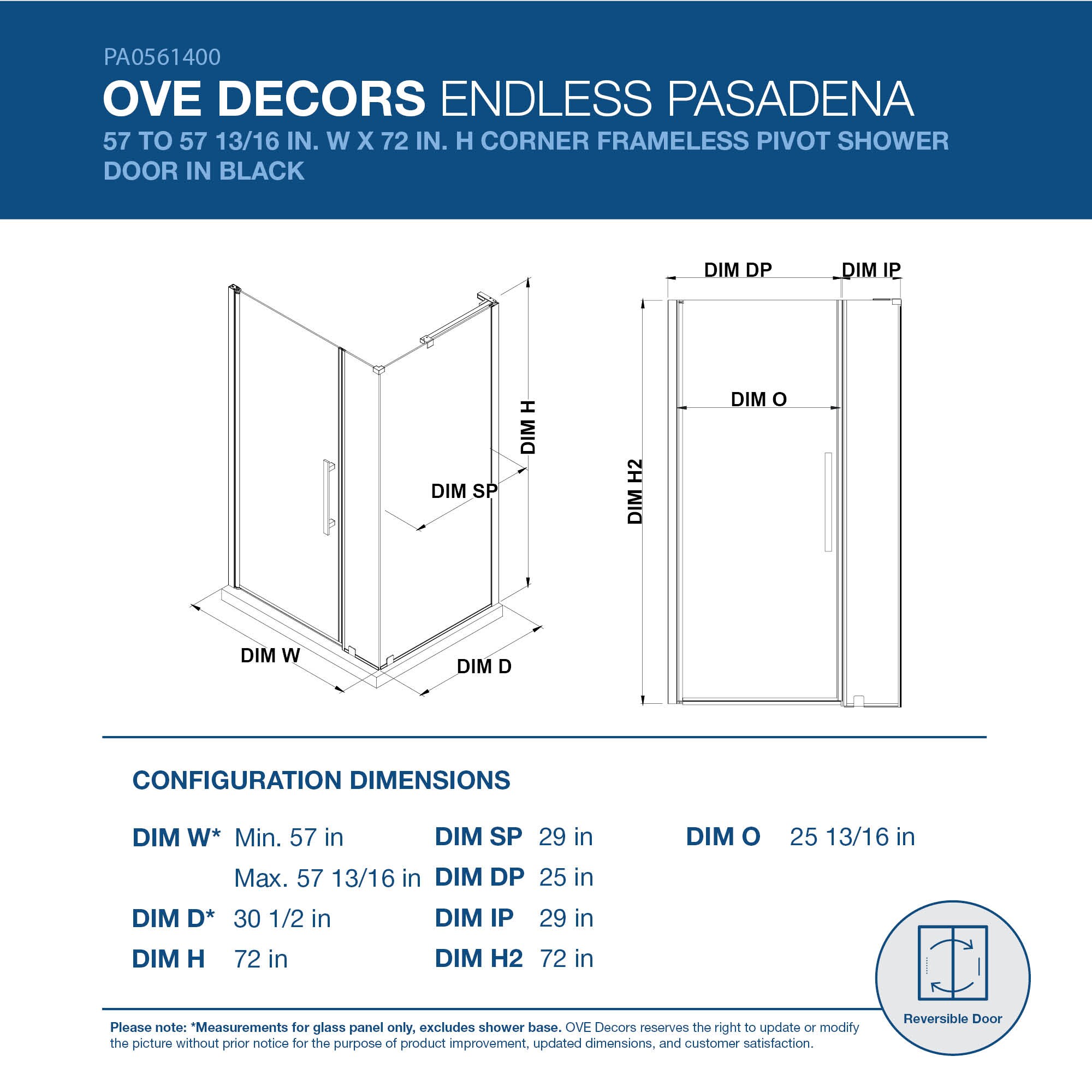 OVE Decors 828796059664 Shower-Doors - View #2