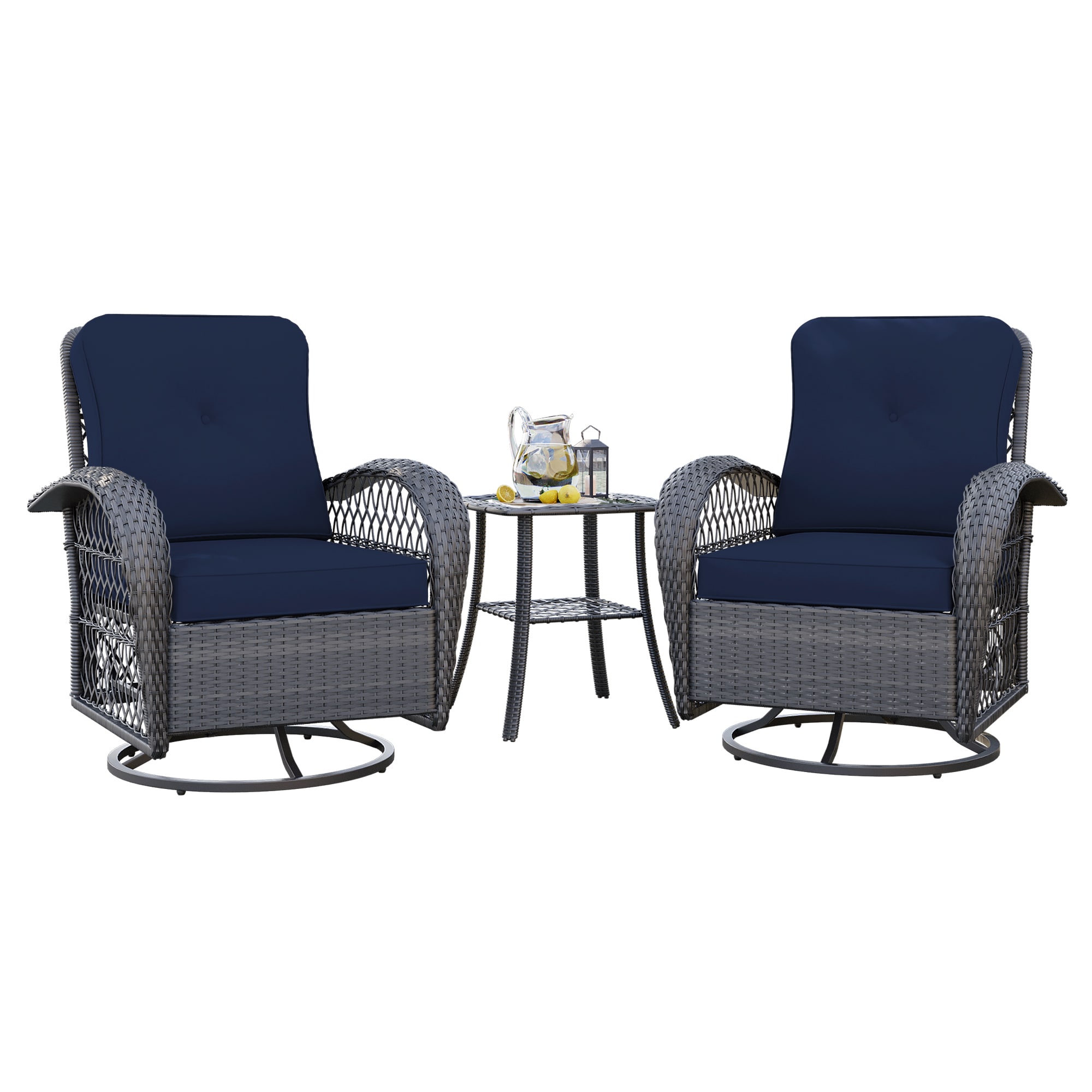 UPHA Y9DK-NAVYBLUE Patio-Chairs - View #2