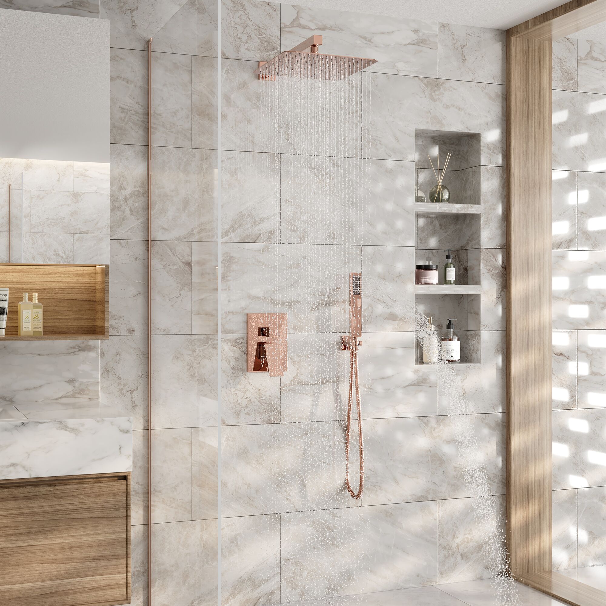 CASAINC CS3533-10MB Showerhead-Bar-Panels - View #3