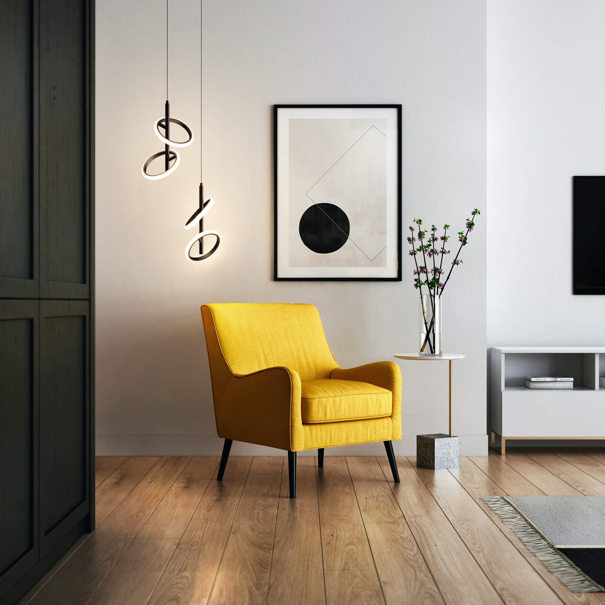 DALS Lighting RRPD2-CC-BK Pendant-Lights - View #2