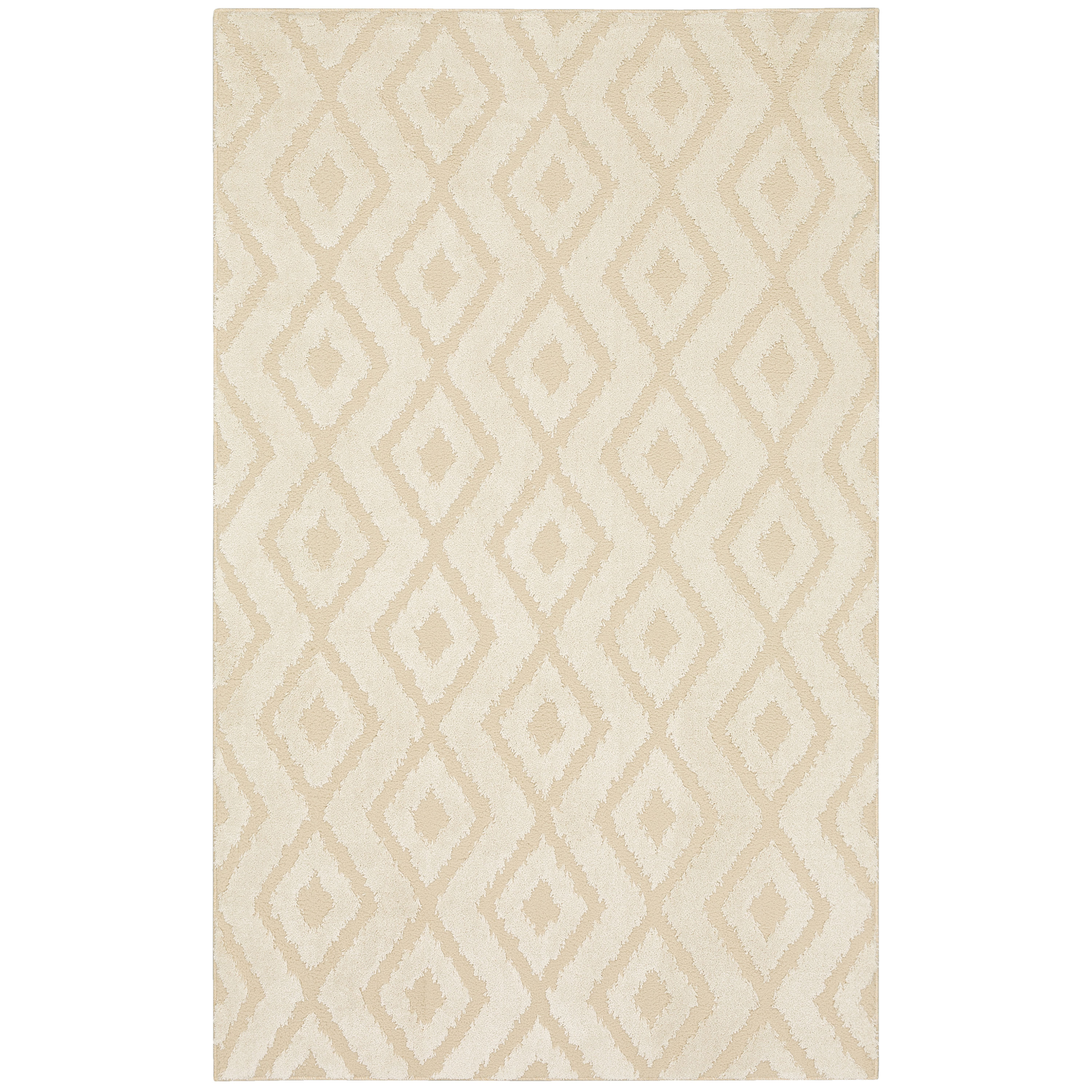 Mohawk Home 90838 83023 096120 Loft 8 x 10 (ft) Tufted Polyester Hampshire Cream Rectangular Indoor Solid Mid-Century Modern Area rug