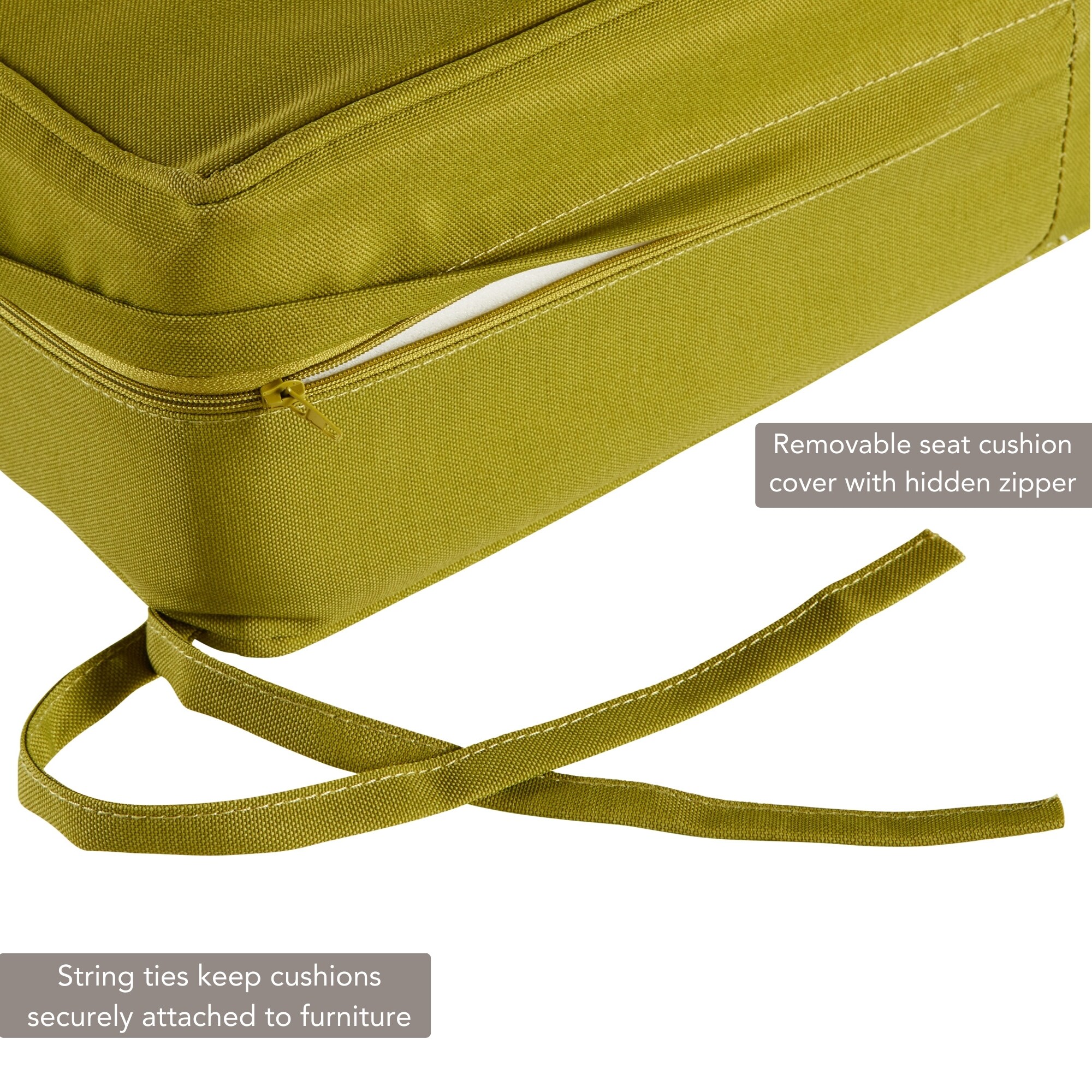 Kiwi Green Deep-Seat Outdoor Rocking Chair Cushion Set