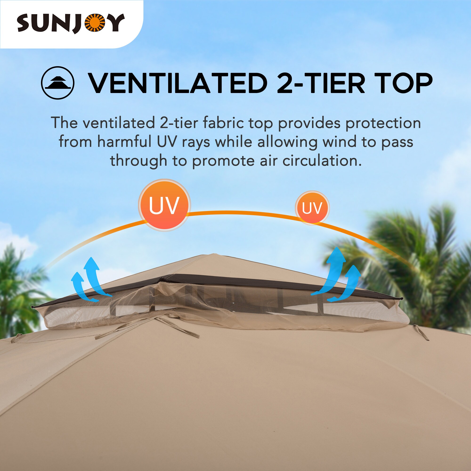 Sunjoy A101011500 Wood-Resin-Gazebos - View #9