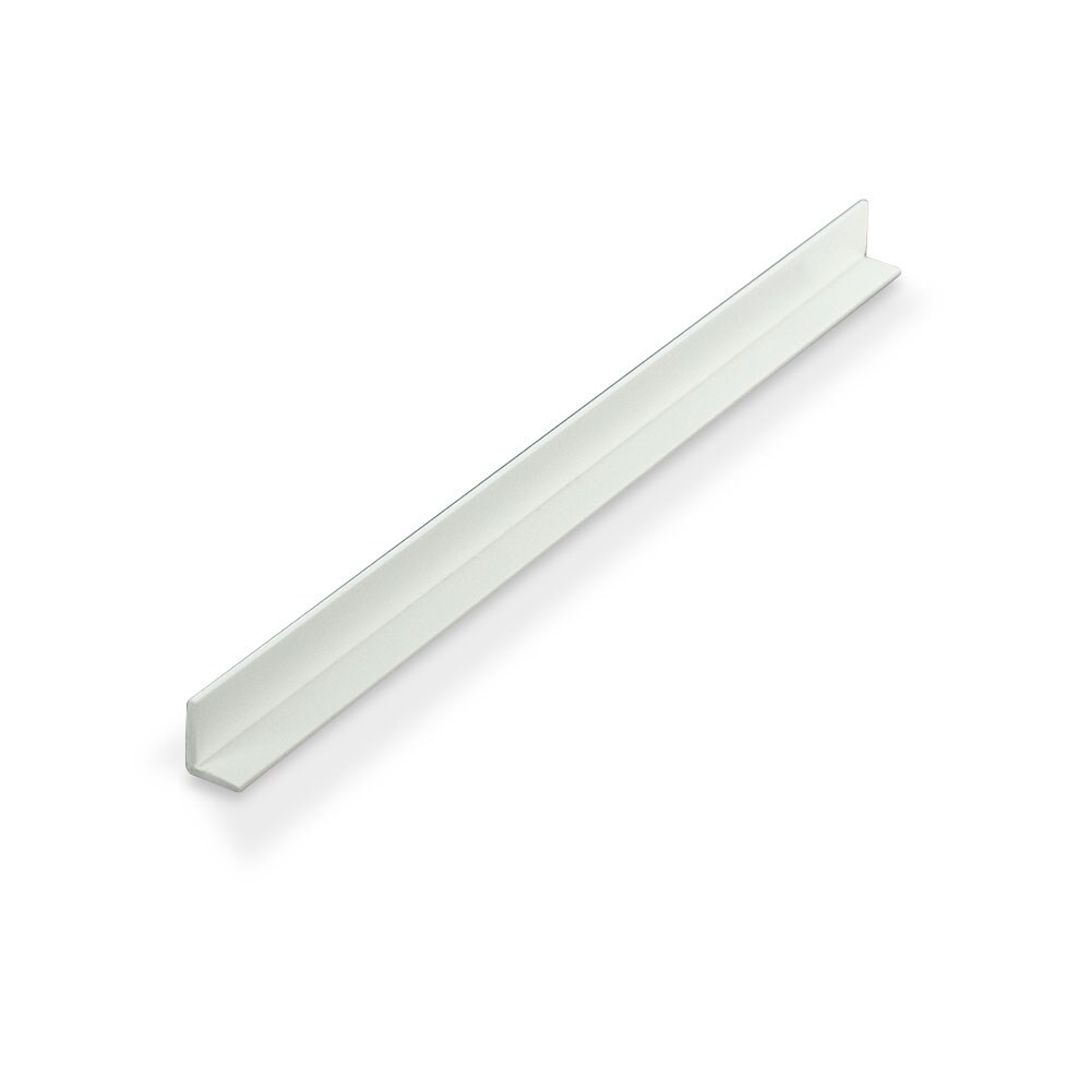 Outwater 3P1.27.02008 White 5/16-in X 7/16-in X 3/64-in (.047-in) Thick Styrene Plastic Extruded 90 Degree Angle 46-in Lengths (Pack of 3)