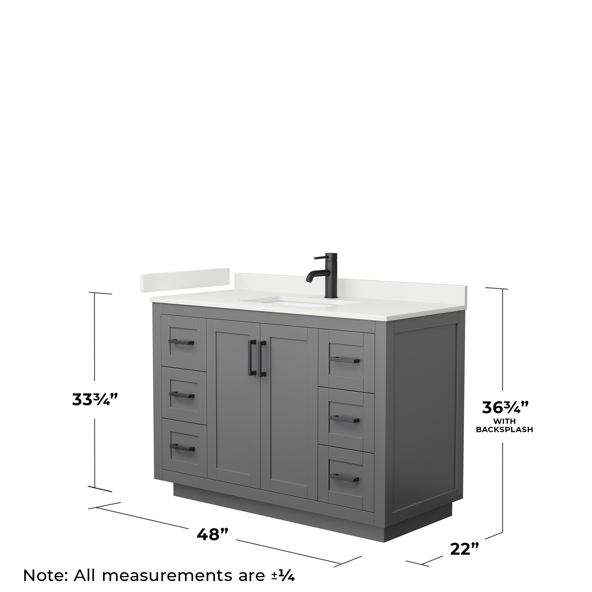 Wyndham Collection WCF292948SGBWQUNSMXX Bath-Vanity-Combo - View #5