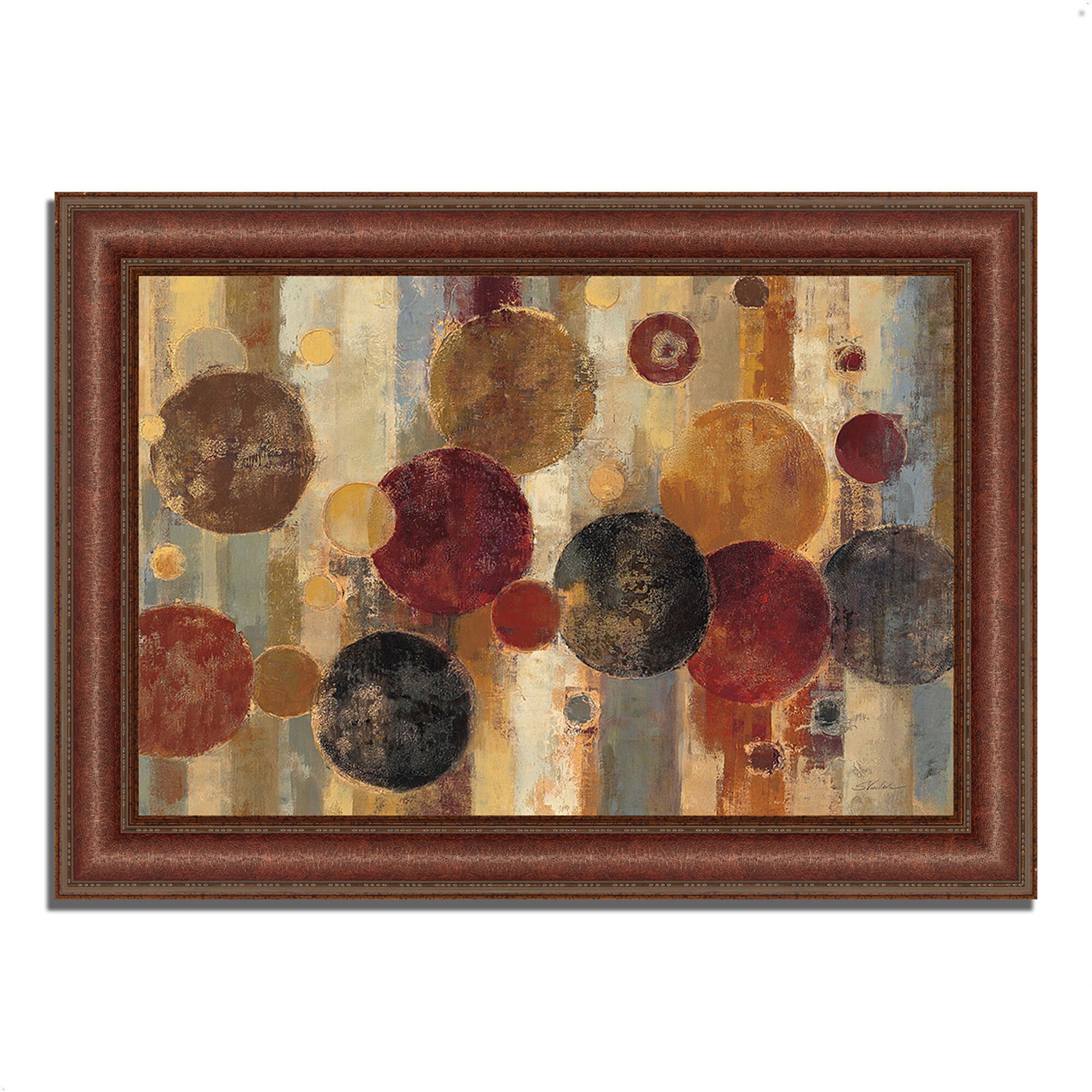 Tangletown Fine Art 612949-3020P112 Pendulum Silvia Vassileva Brown Wood Framed 27-in H x 37-in W Abstract Paper Print