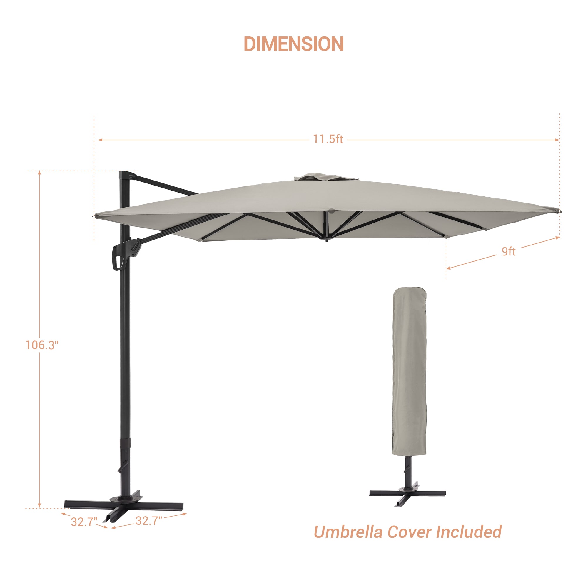 Sonkuki SD-ZD2735GY Umbrellas-2 - View #2