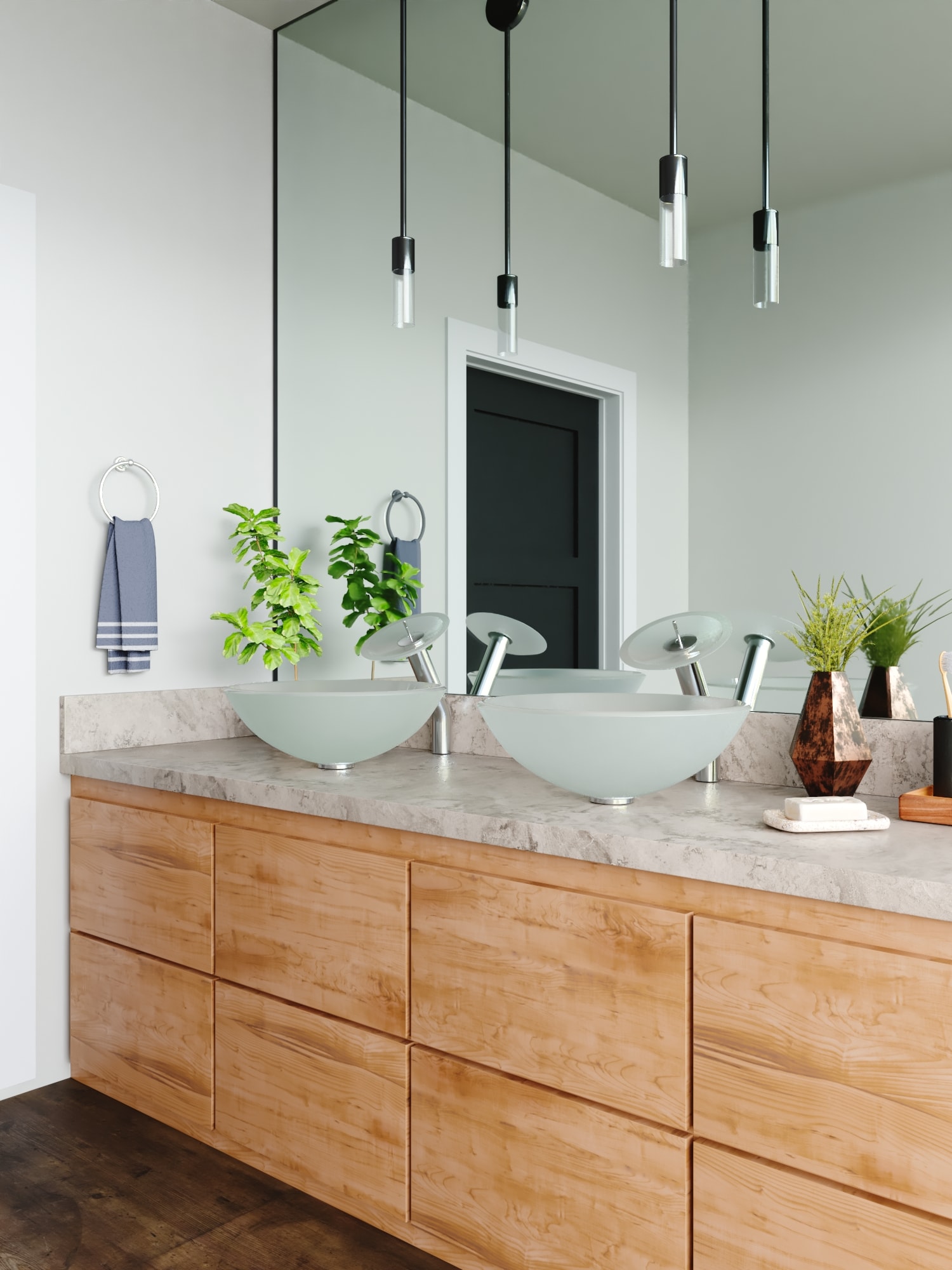 Frosted White Glass Circular Vessel Bathroom Sink