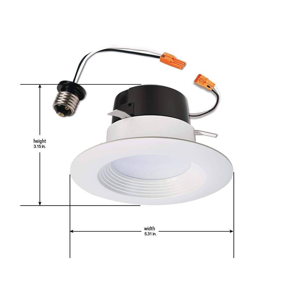 Halo 4-in LED Remodel or New Construction Matte White Airtight Ic Baffle  Canless Recessed Light Kit in the Recessed Light Kits department at 