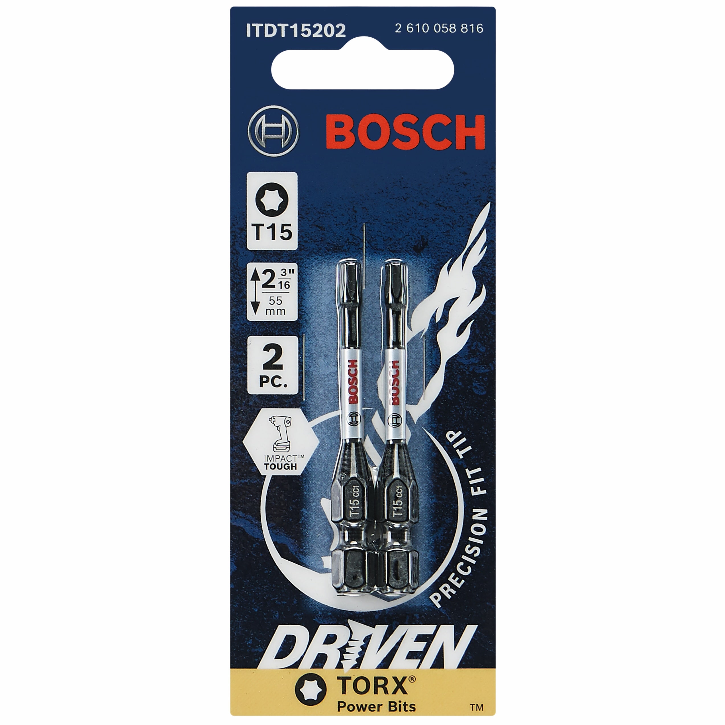 Bosch 2609255929 Set de 2 embouts de vissage longs qualitÃ© standard PZ2 