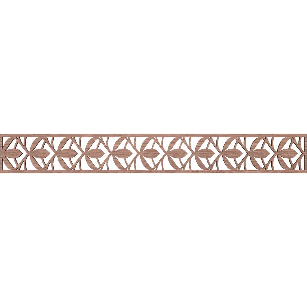 Ekena Millwork MLDB06X46SALWA Salem Fretwork Flat Trim 6-in x 3.86-ft Walnut Brown Unfinished 2157511 Pierced Wall Panel Moulding