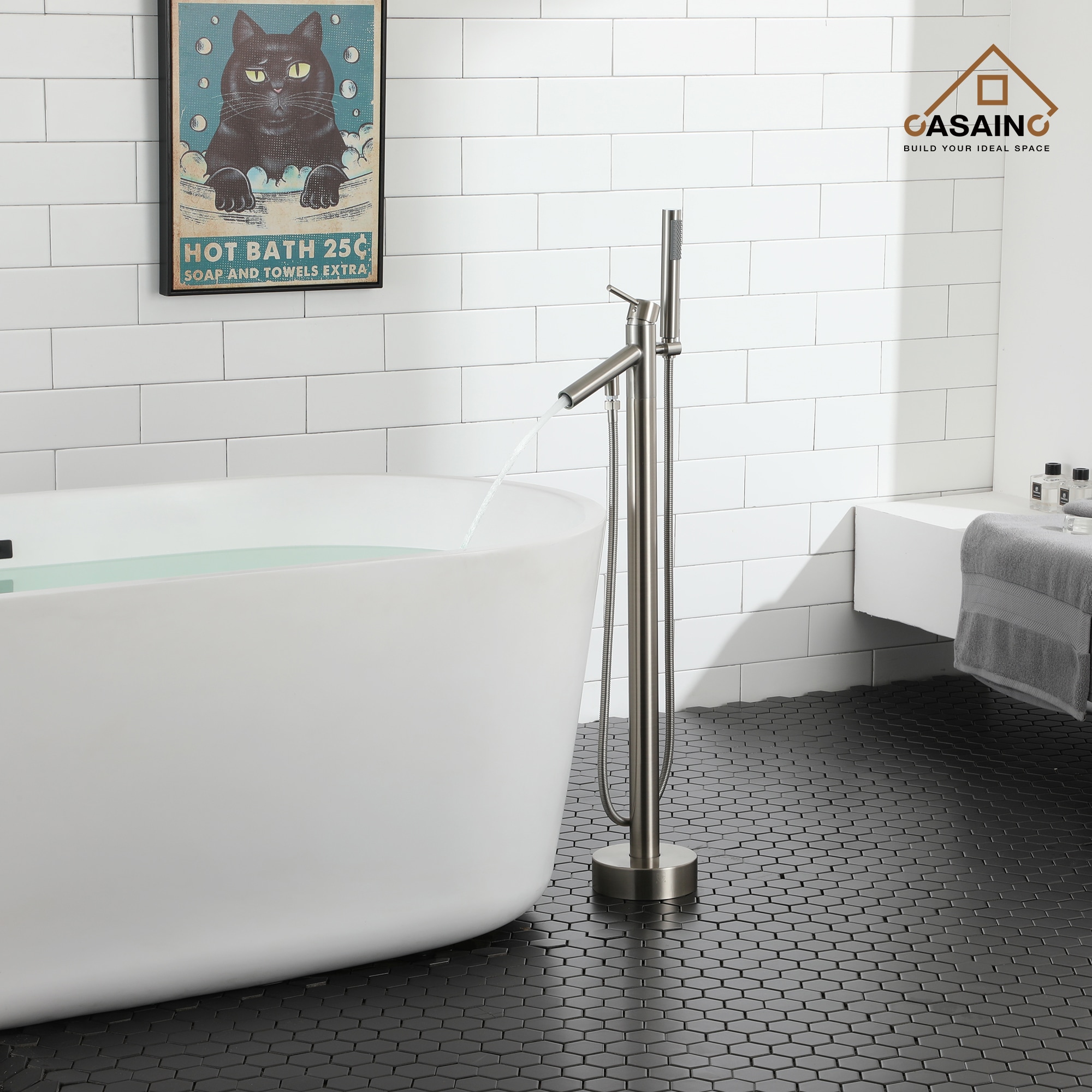 CASAINC MCS96-MB Roman-Tub-Faucets - View #3