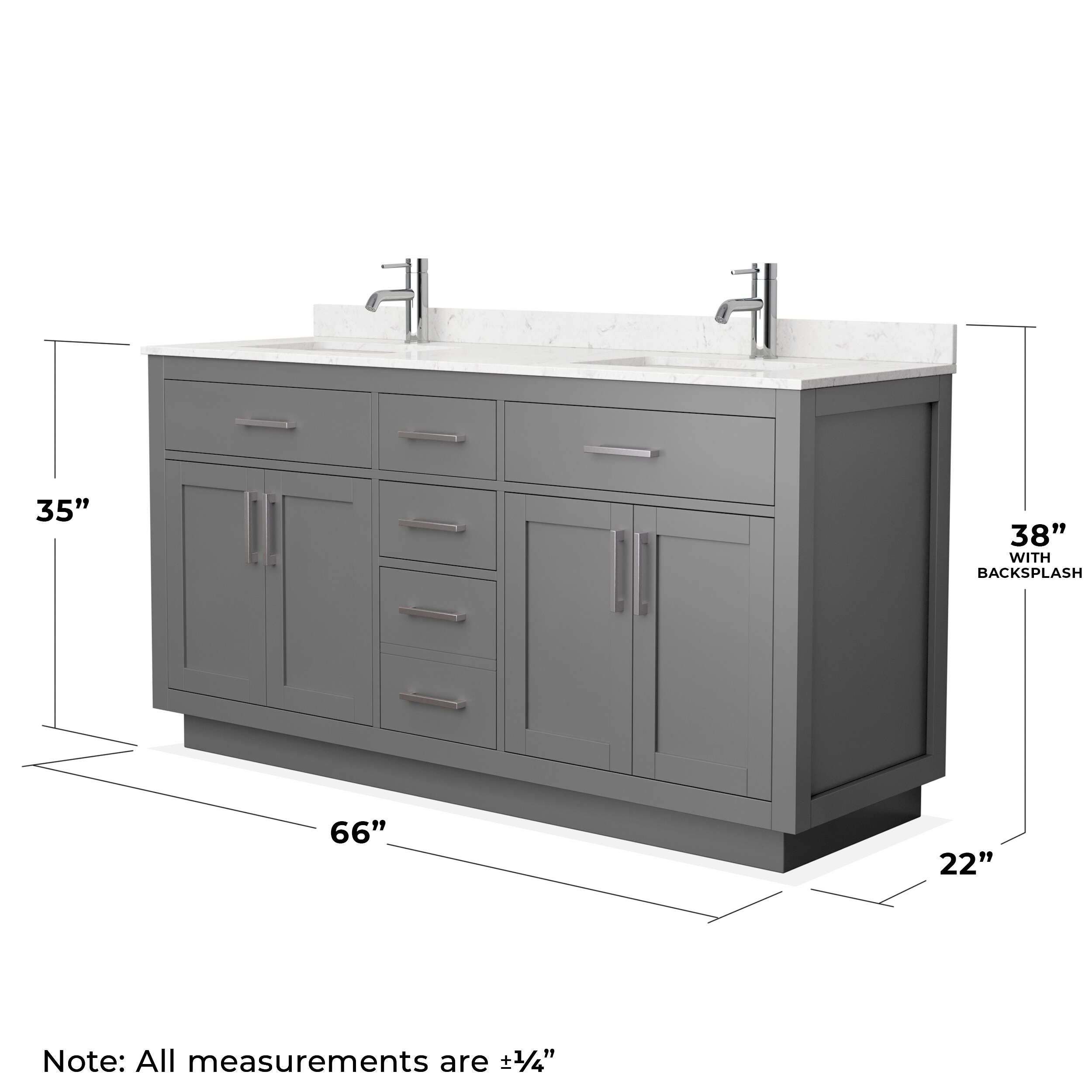 Wyndham Collection WCG262666DKGCCUNSMXX Bath-Vanity-Combo - View #4