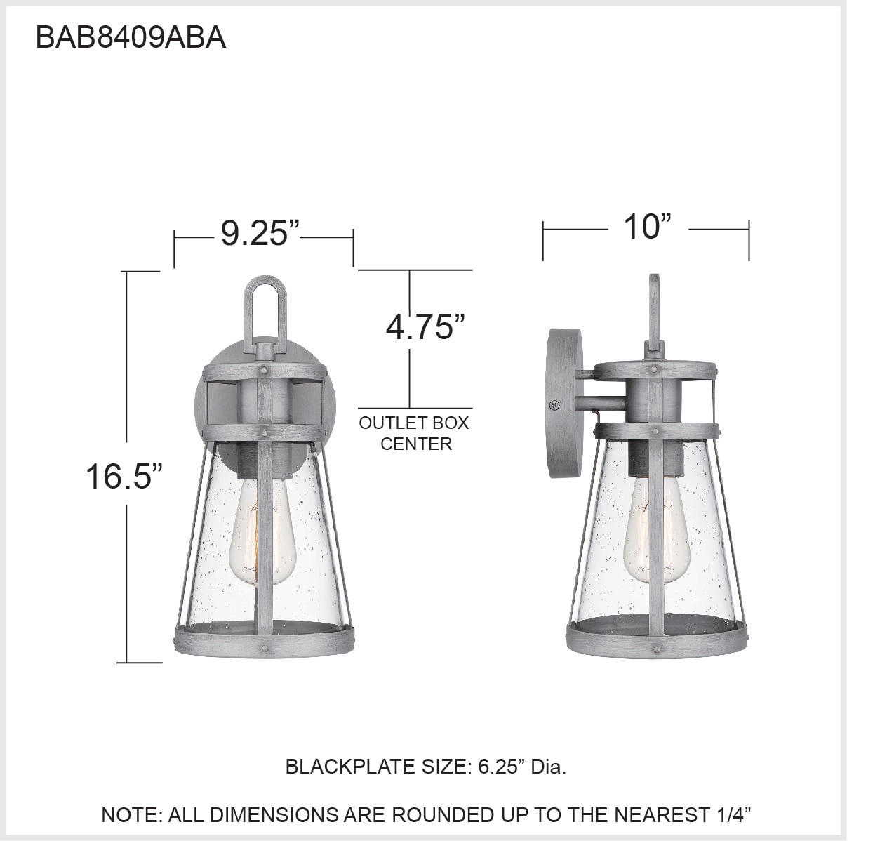 Quoizel BAB8409ABA Outdoor-Wall-Lighting - View #5