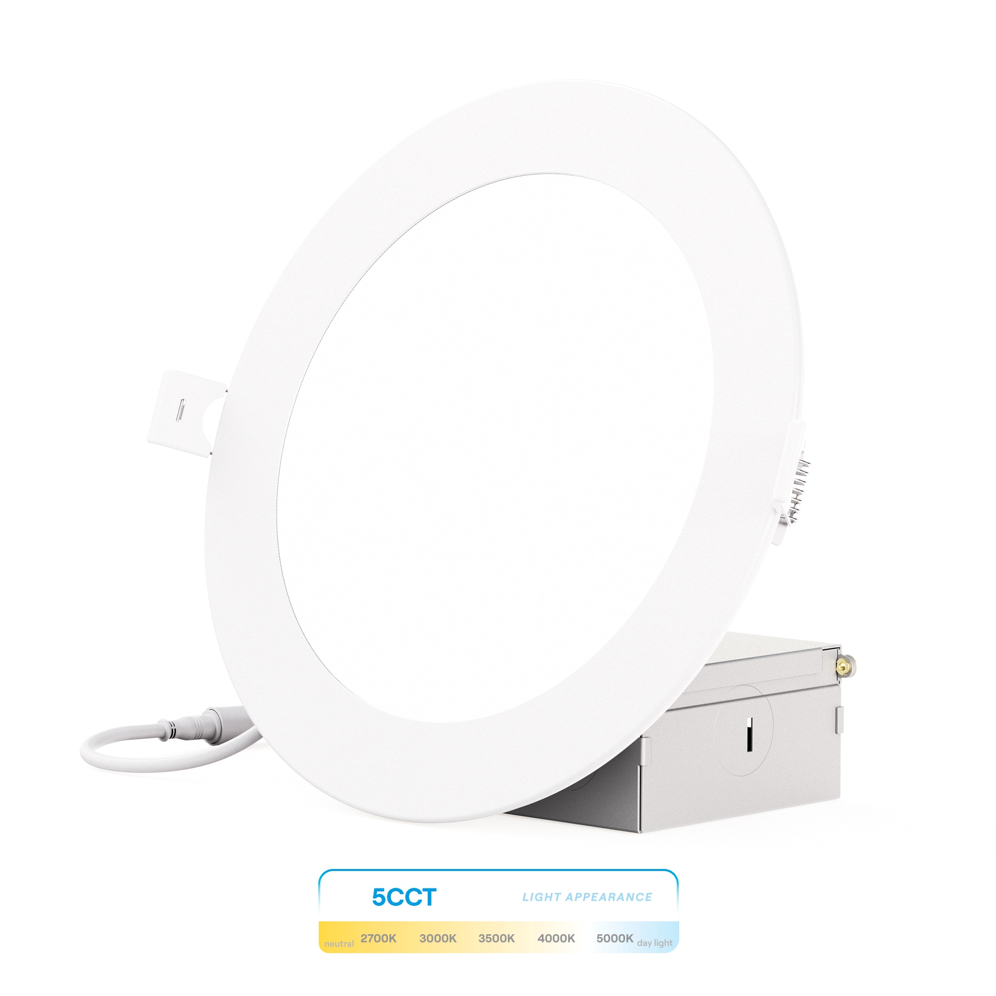 Infibrite IB-002-8-12W-HL Elite White 6-in 1050 -Lumens Switchable Round Dimmable LED Canless Wet rated Recessed Downlight