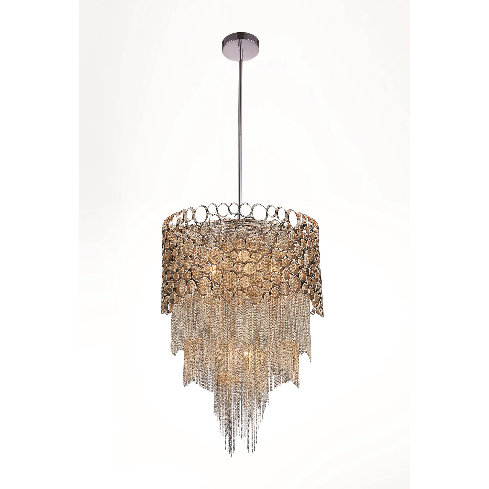 CWI Lighting 5631P17C-R Victoria 4-Light Chrome Modern/Contemporary Damp Rated Chandelier