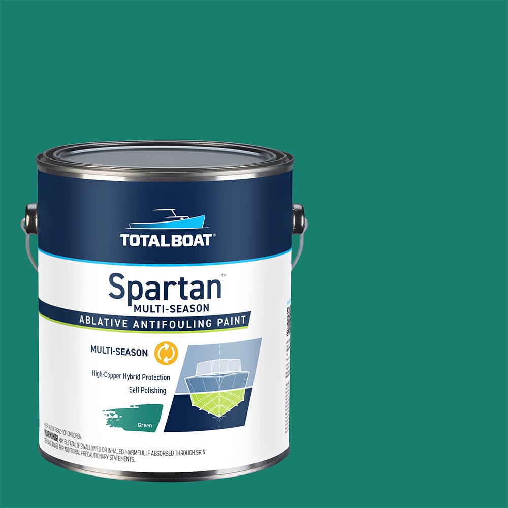 TotalBoat 488377 Spartan Boat Bottom Antifouling Paint Flat Green Oil-based Marine paint ( 1-gallon )