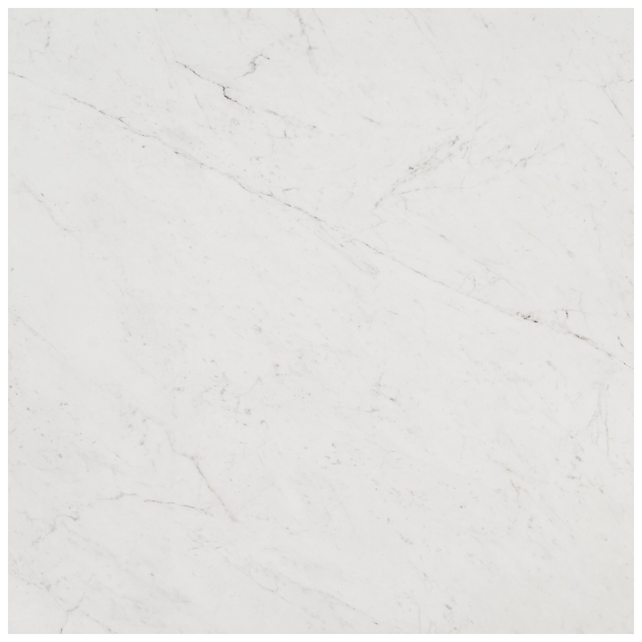 Saroshi 24" x 24" Polished White Marble Look Porcelain Tile